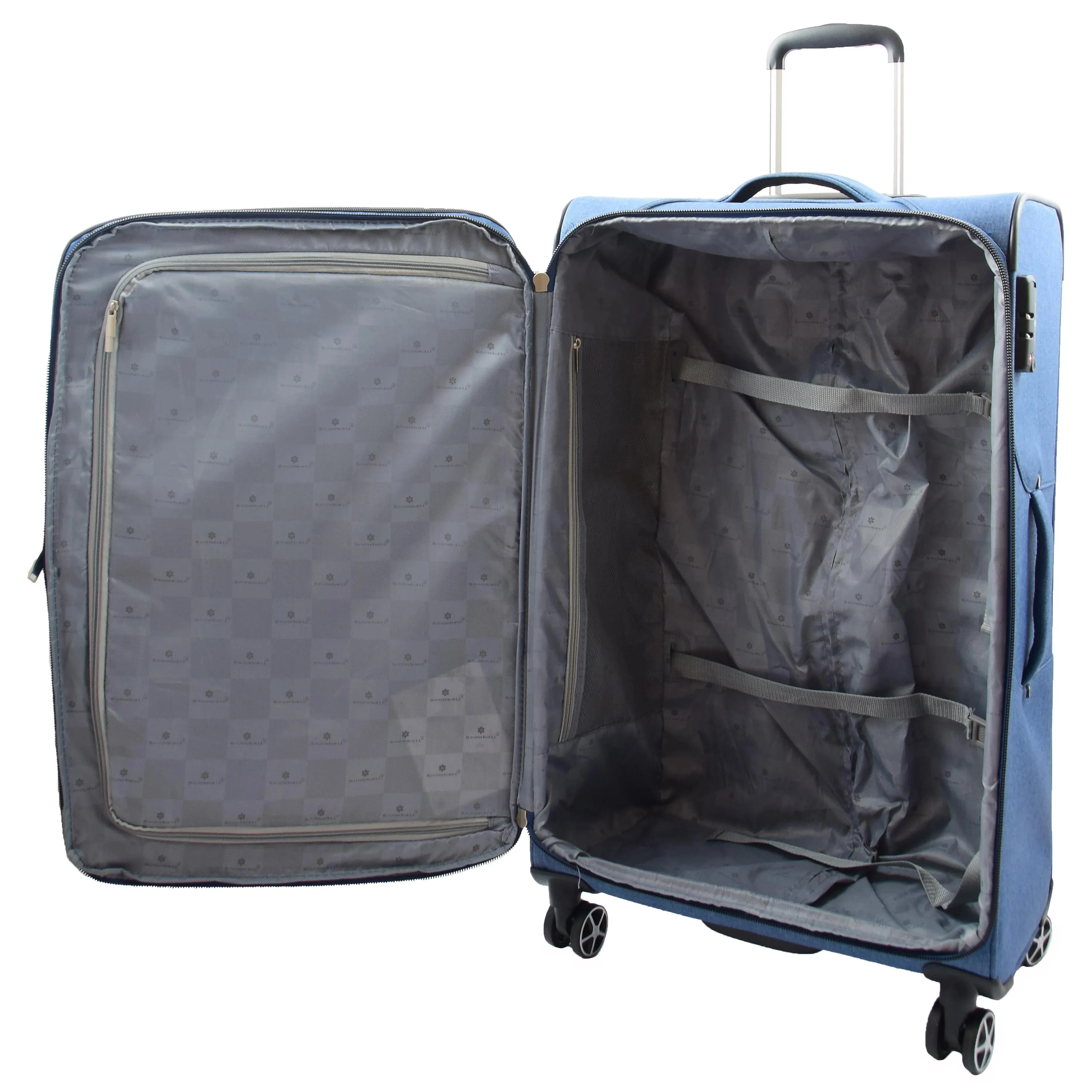 DR537 TSA Lock Four Wheel Suitcase Luggage Blue