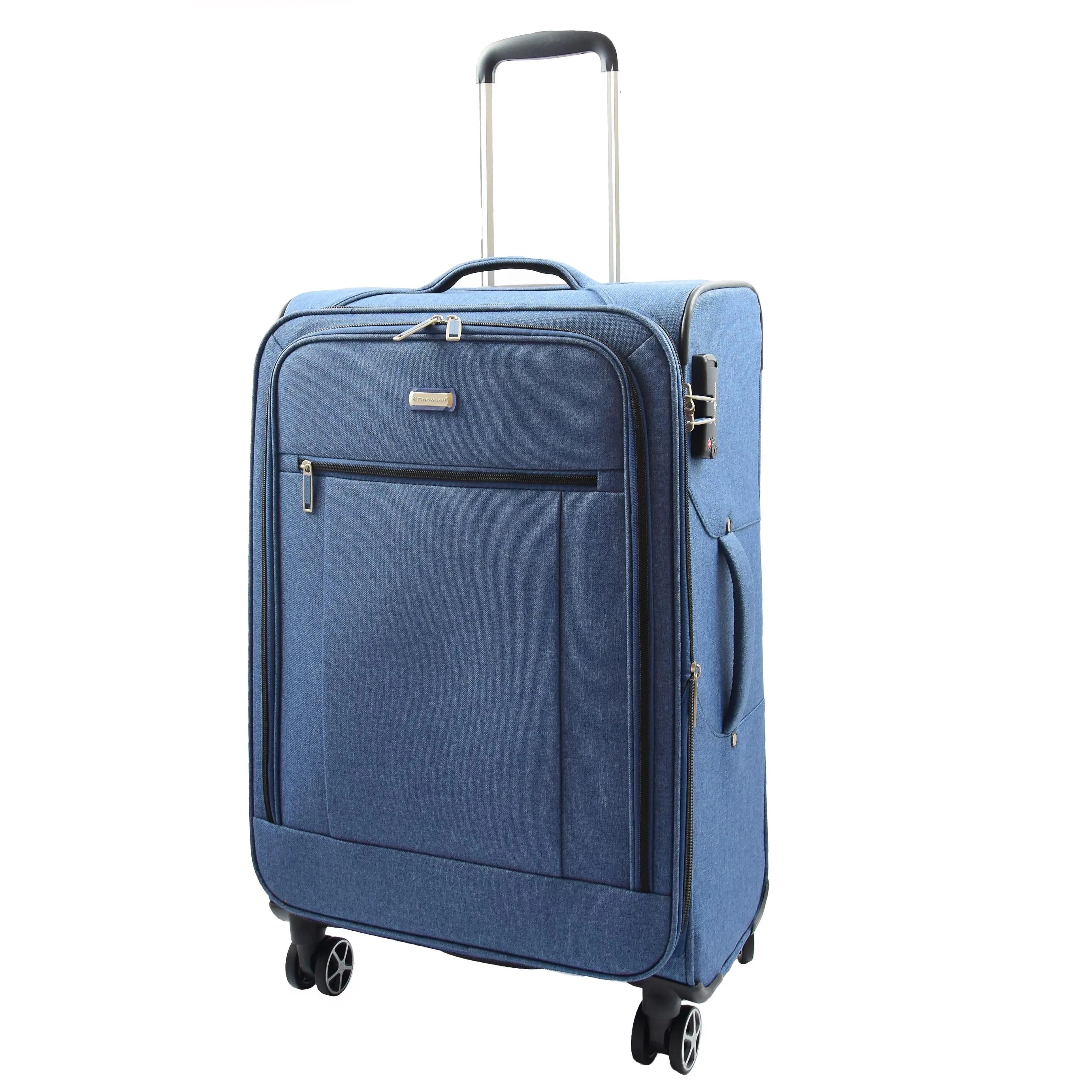 DR537 TSA Lock Four Wheel Suitcase Luggage Blue