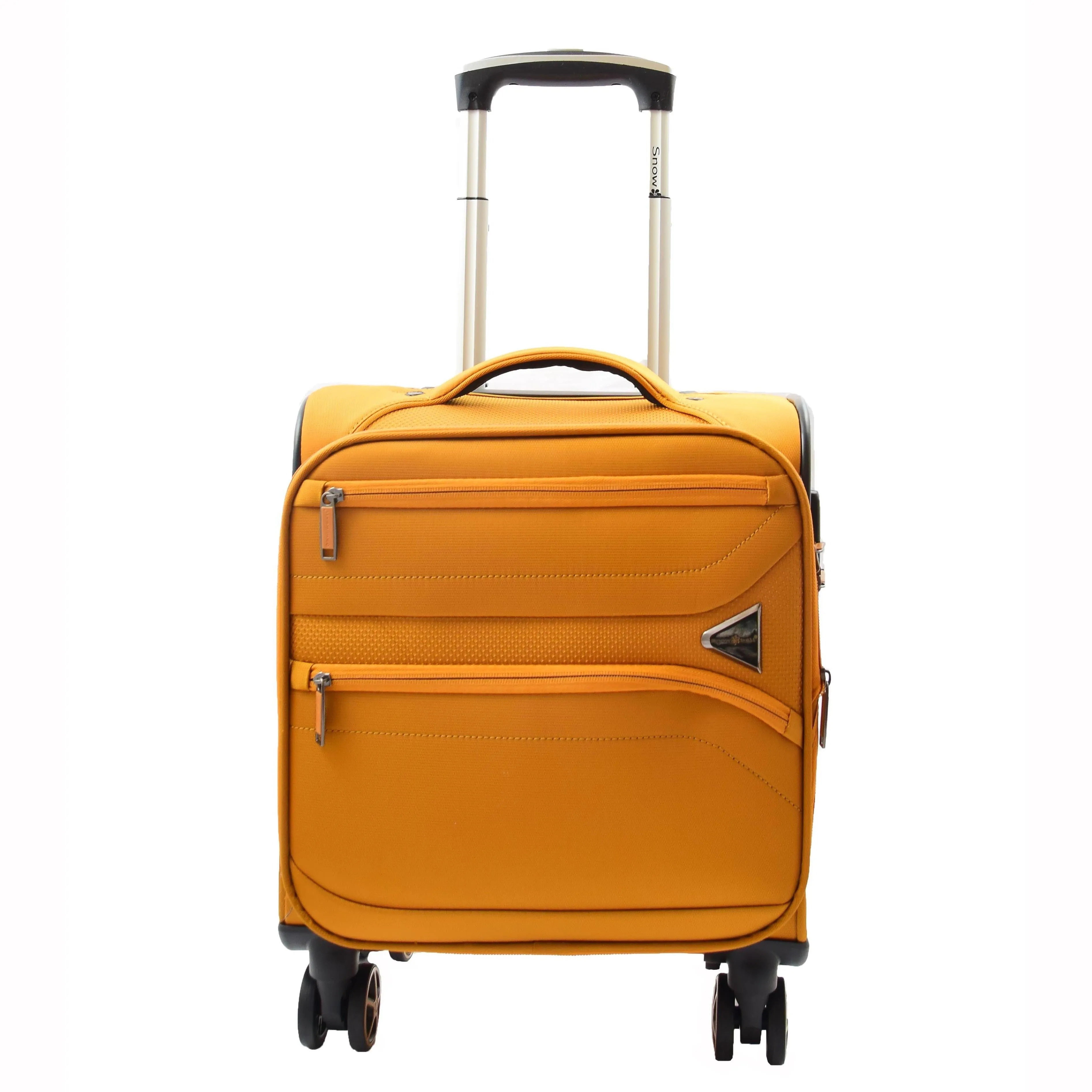 DR543 Soft Expandable 8 Wheeled Luggage Yellow