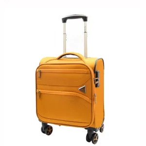 DR543 Soft Expandable 8 Wheeled Luggage Yellow