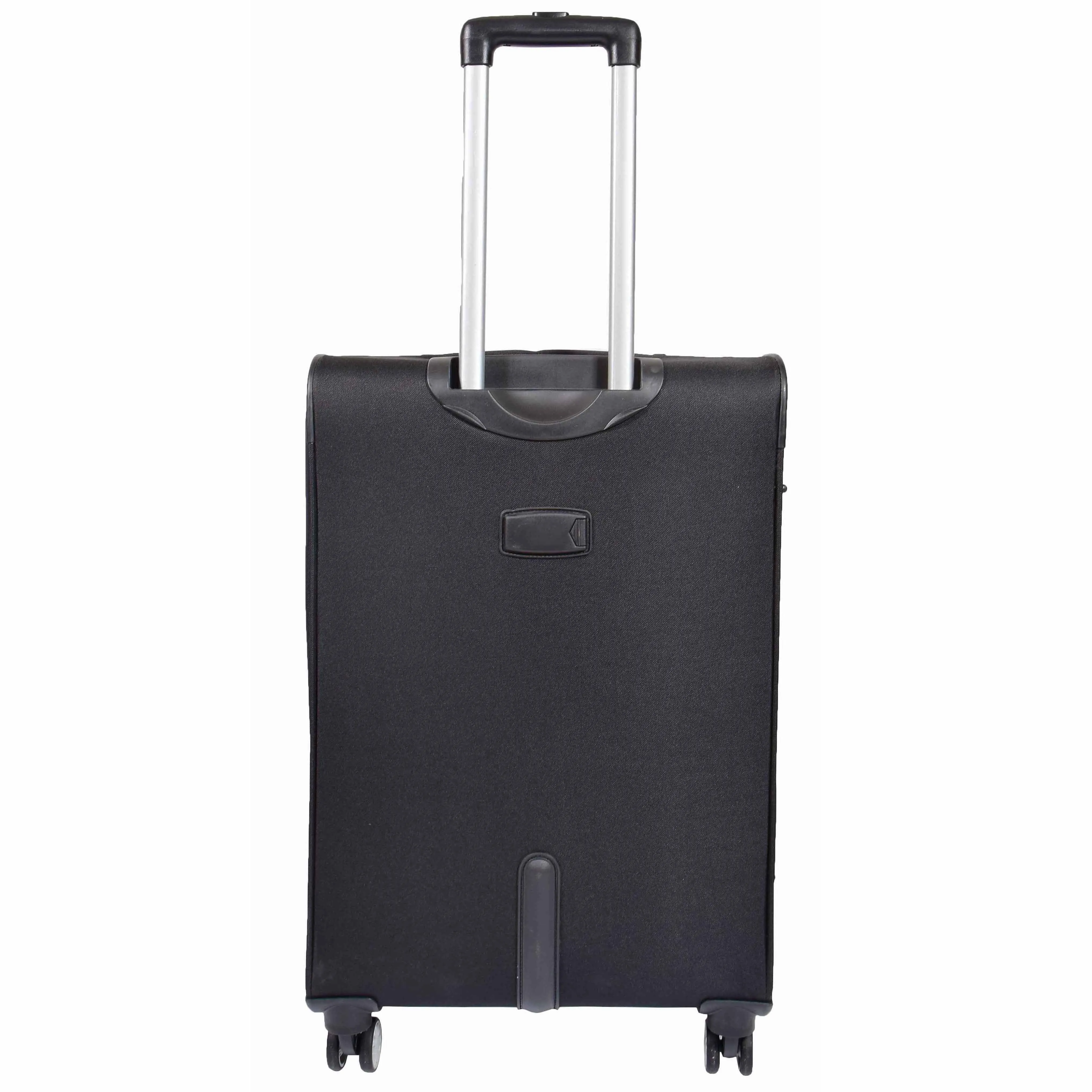 DR549 Expandable 8 Spinner Wheel Soft Luggage Black
