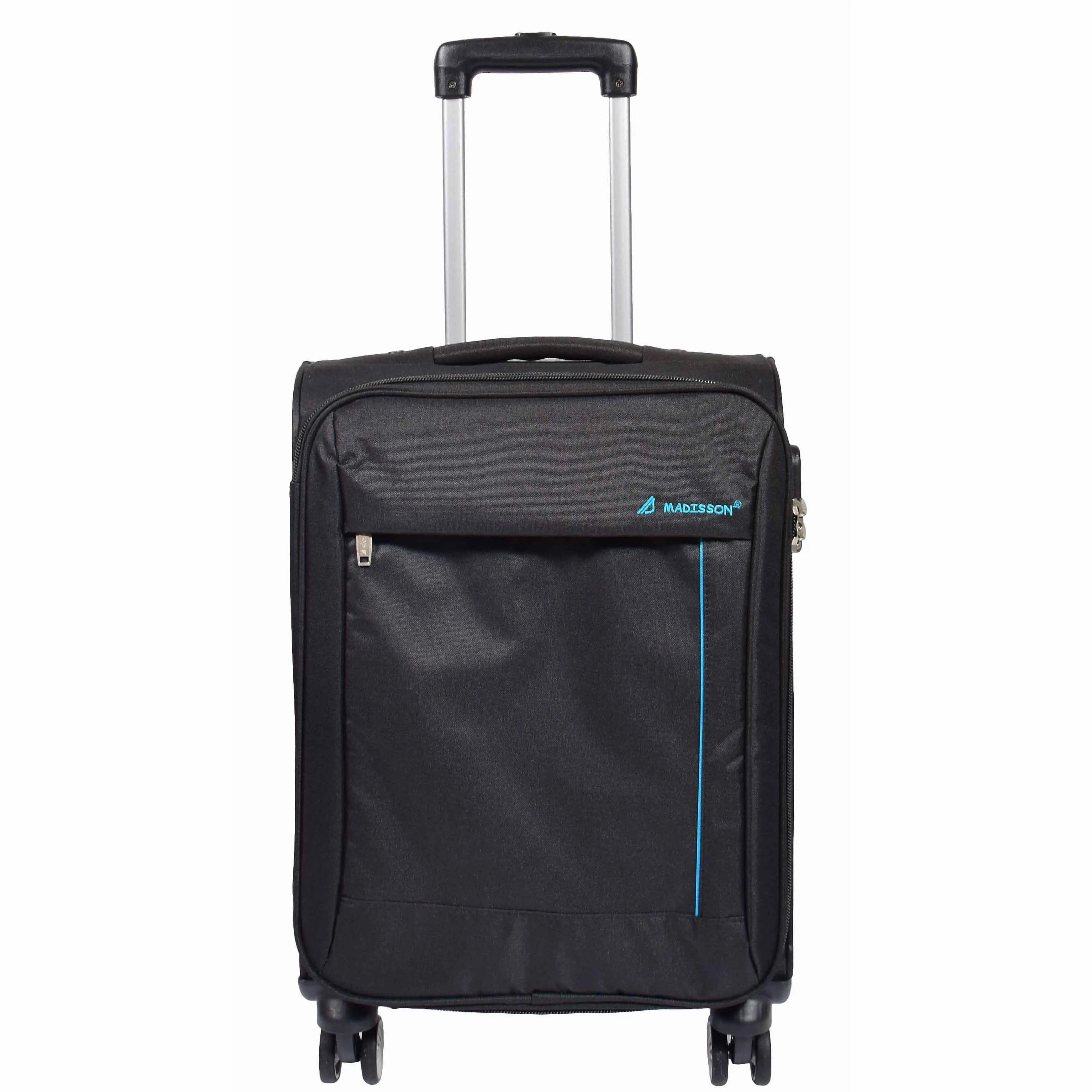 DR549 Expandable 8 Spinner Wheel Soft Luggage Black