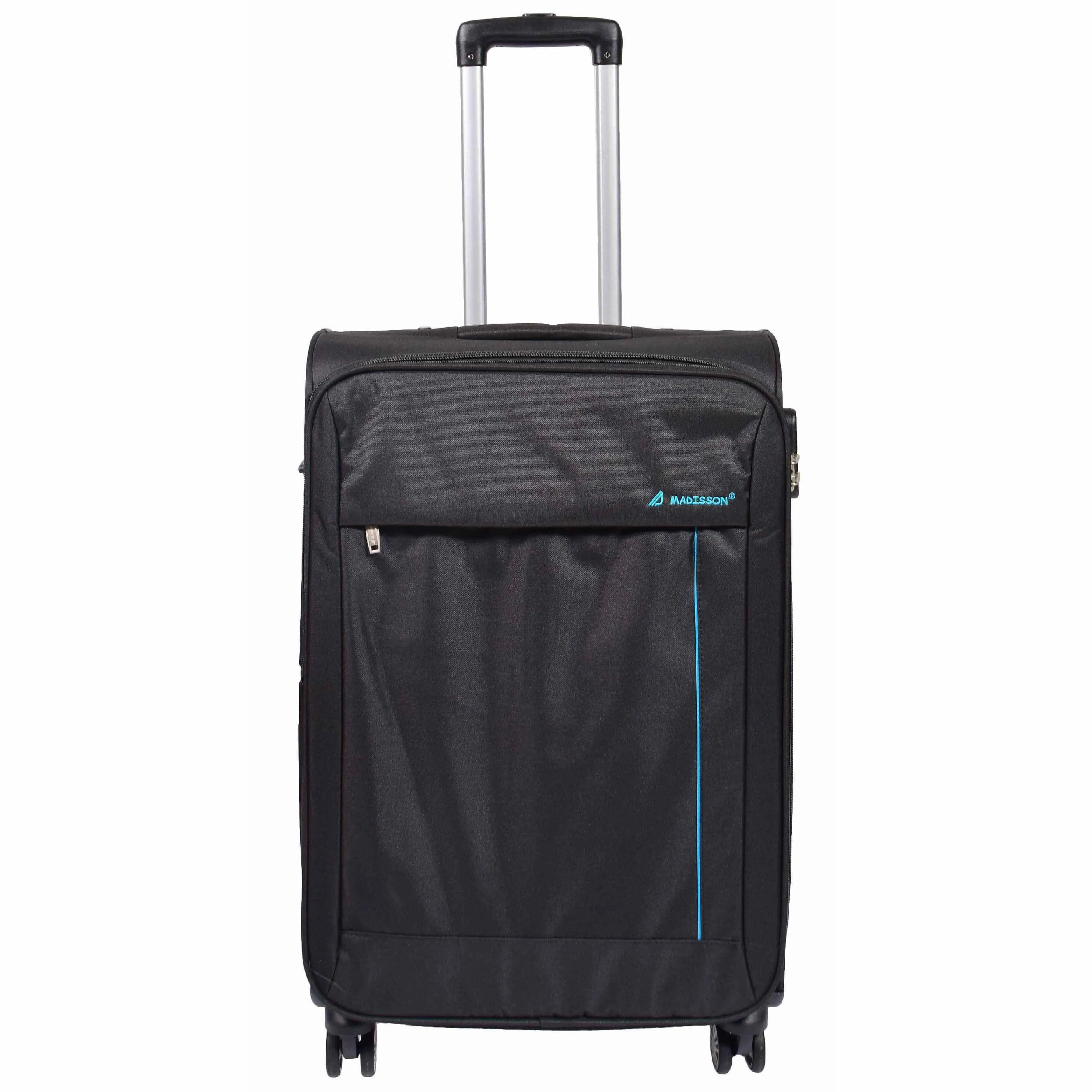 DR549 Expandable 8 Spinner Wheel Soft Luggage Black