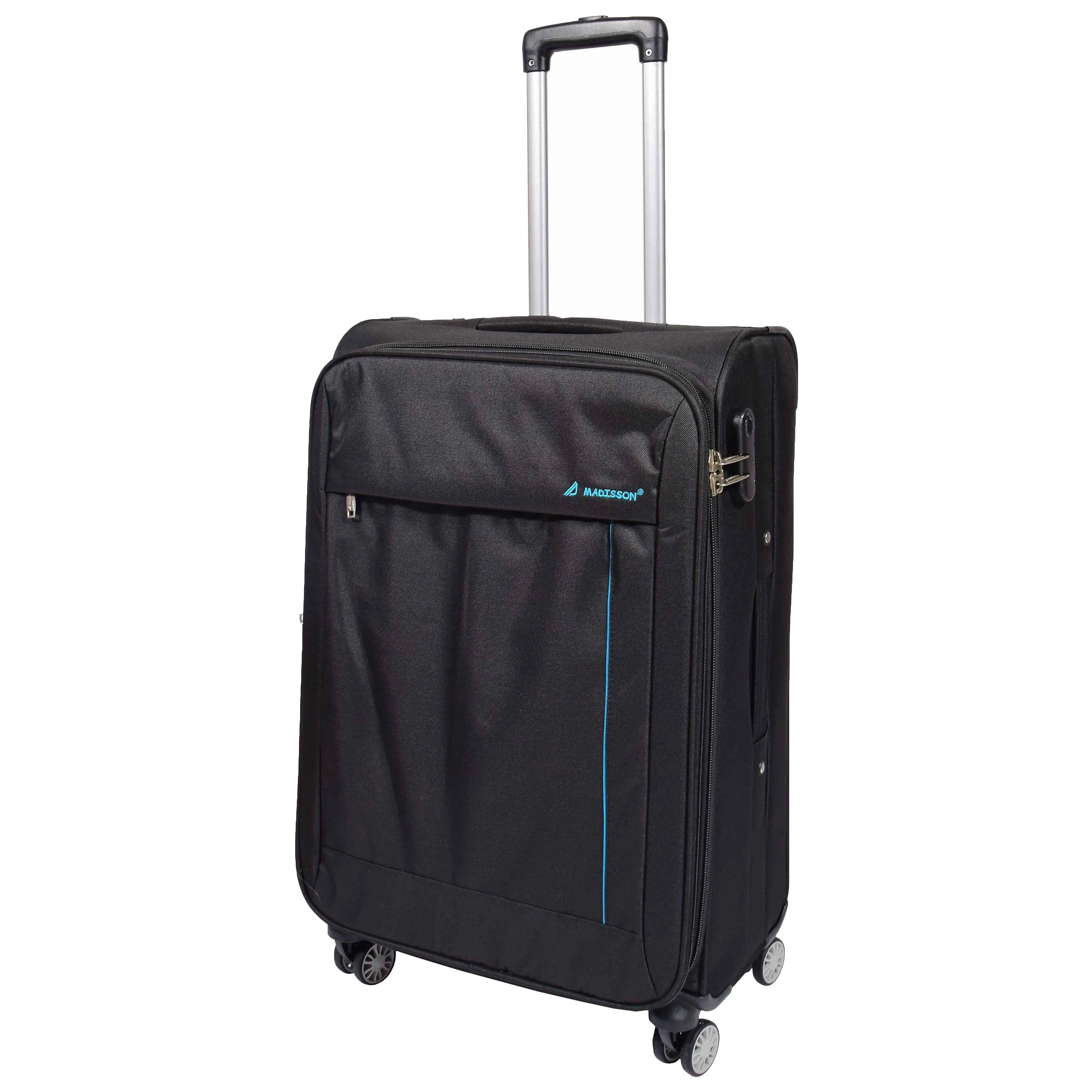 DR549 Expandable 8 Spinner Wheel Soft Luggage Black