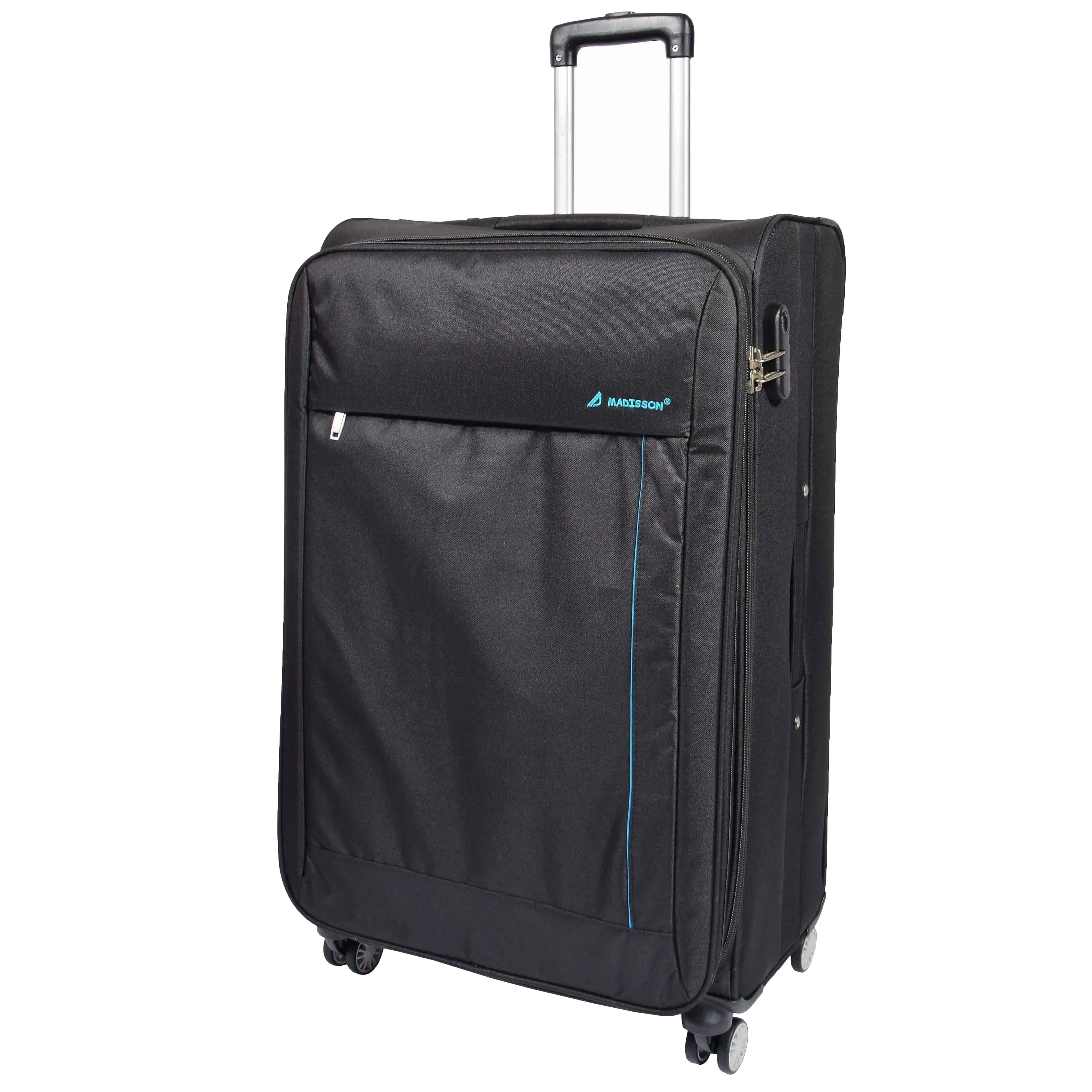 DR549 Expandable 8 Spinner Wheel Soft Luggage Black