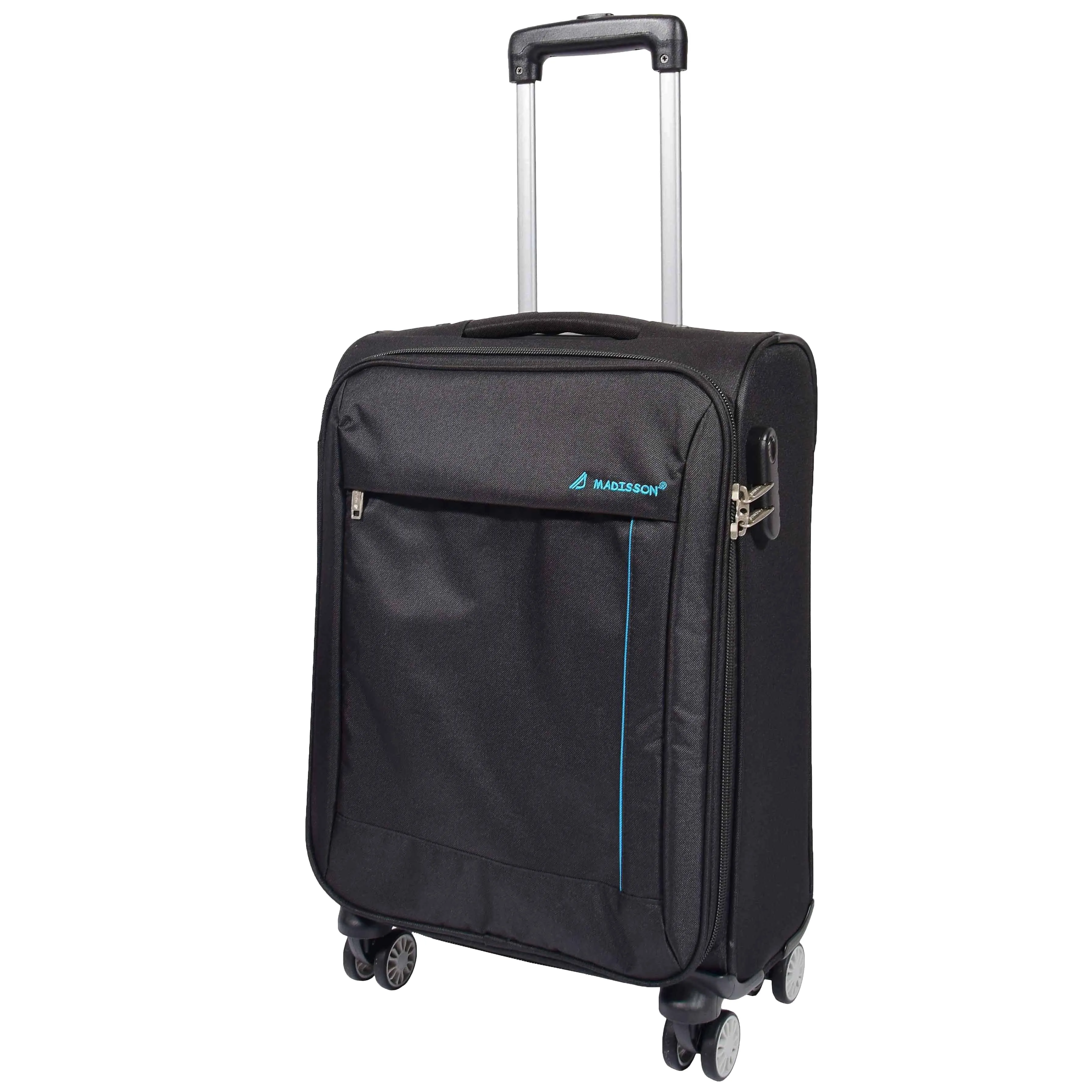 DR549 Expandable 8 Spinner Wheel Soft Luggage Black