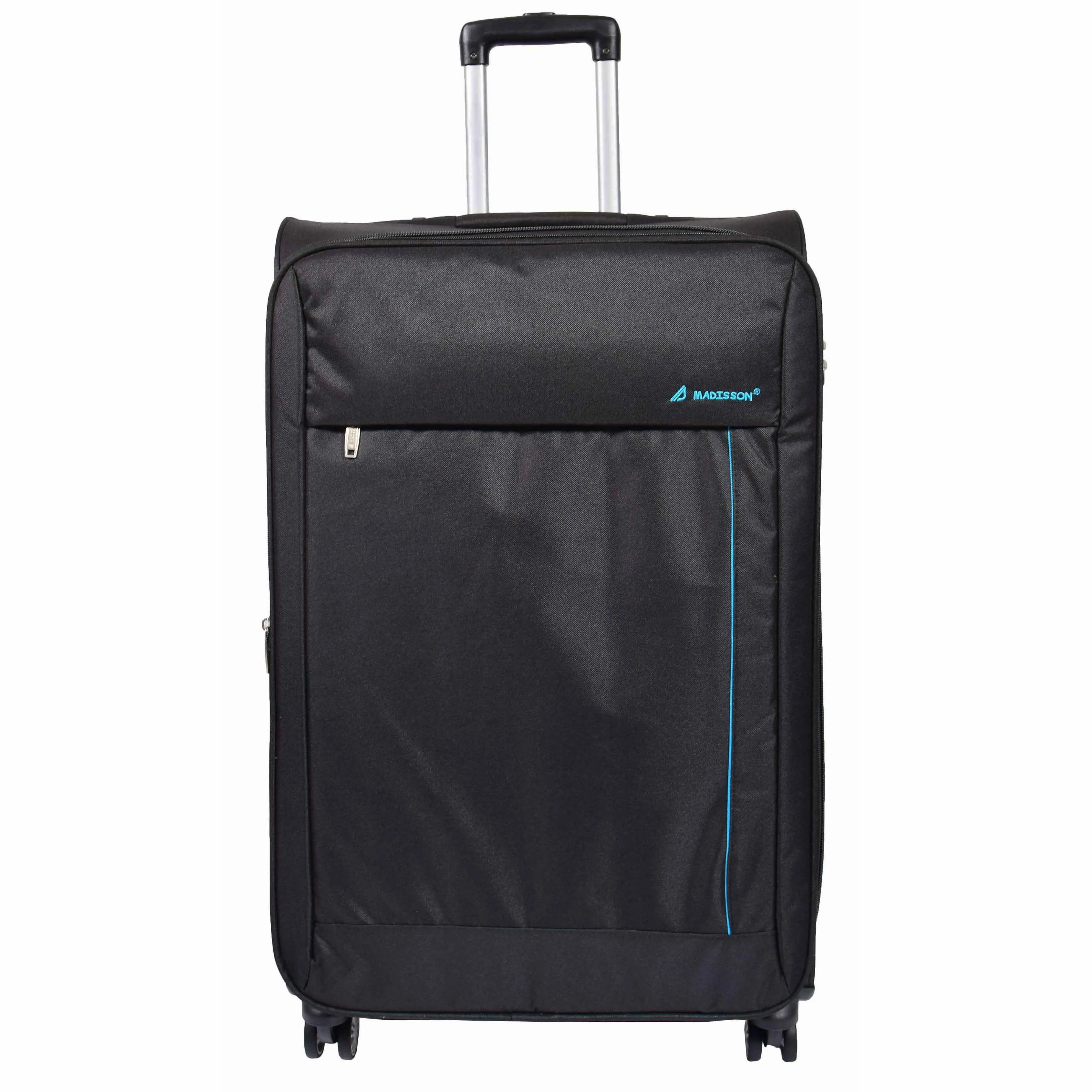 DR549 Expandable 8 Spinner Wheel Soft Luggage Black