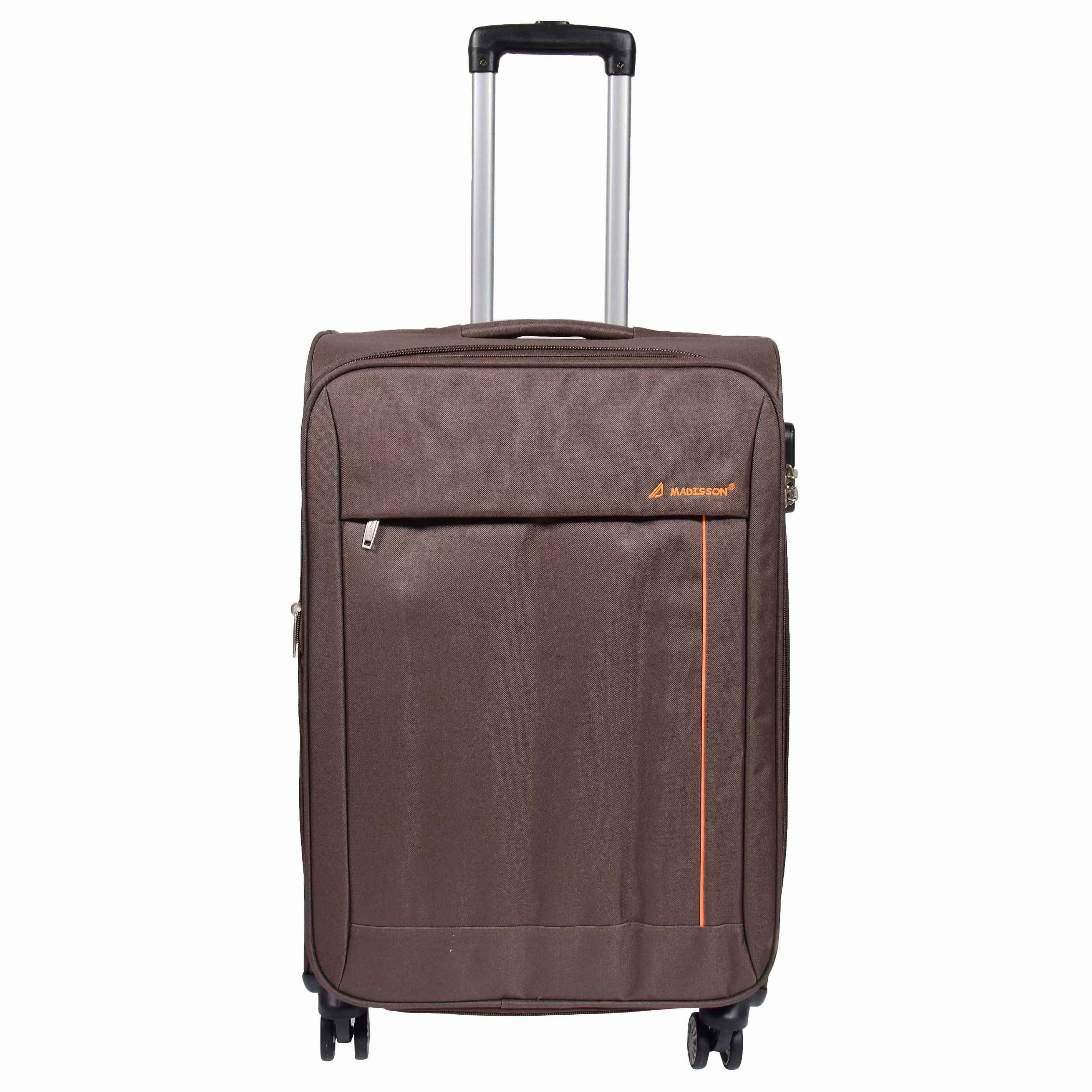 DR549 Expandable 8 Spinner Wheel Soft Luggage Brown