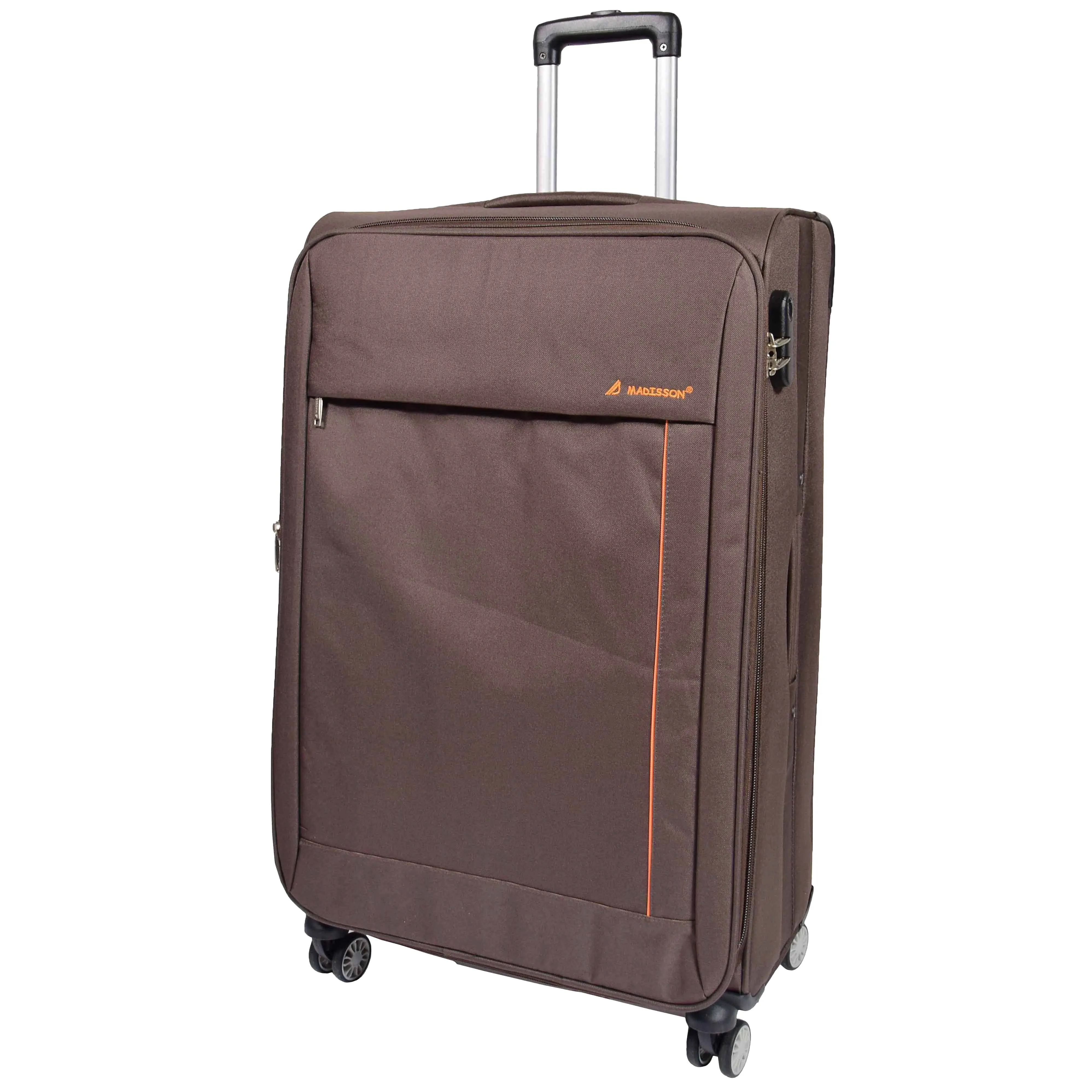 DR549 Expandable 8 Spinner Wheel Soft Luggage Brown