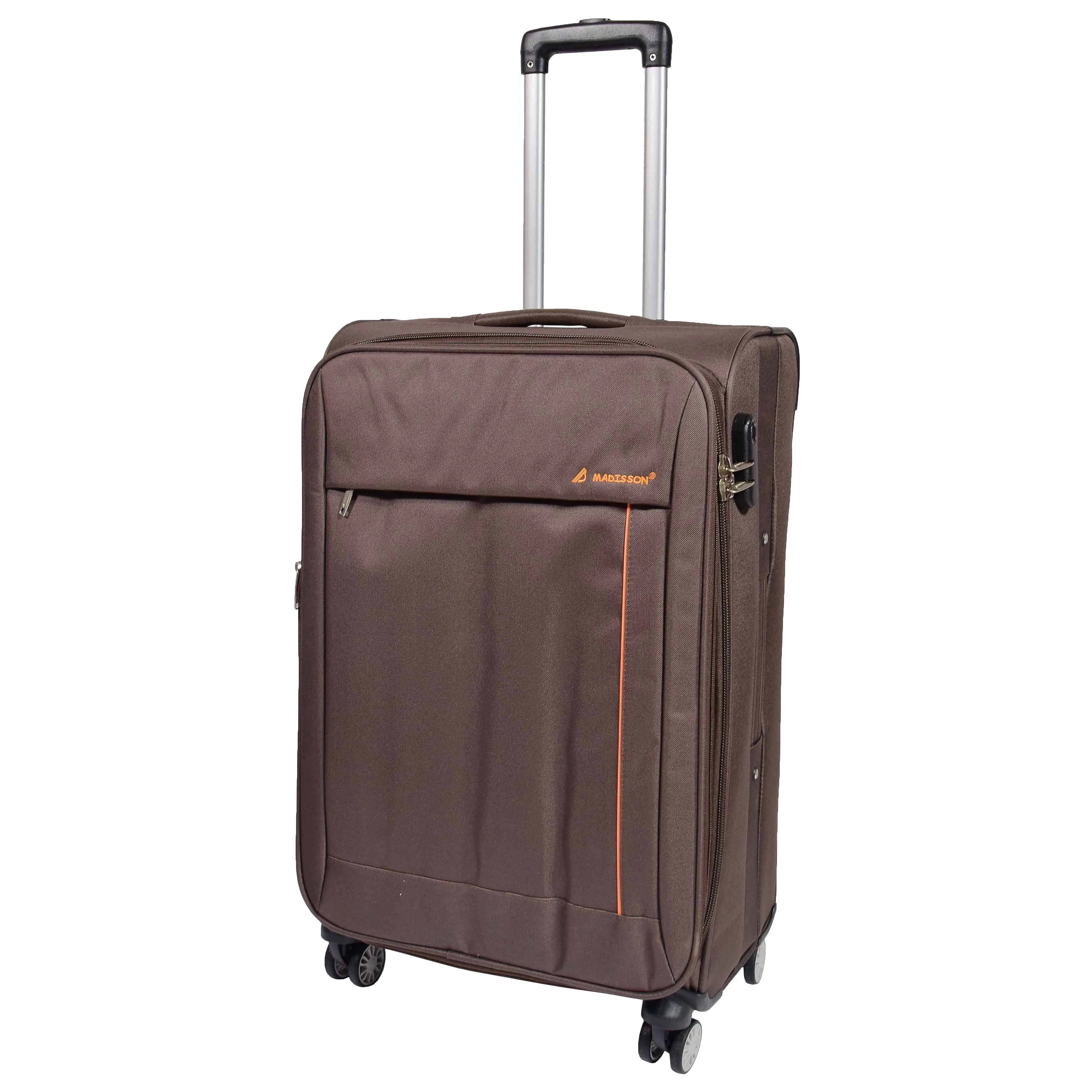 DR549 Expandable 8 Spinner Wheel Soft Luggage Brown