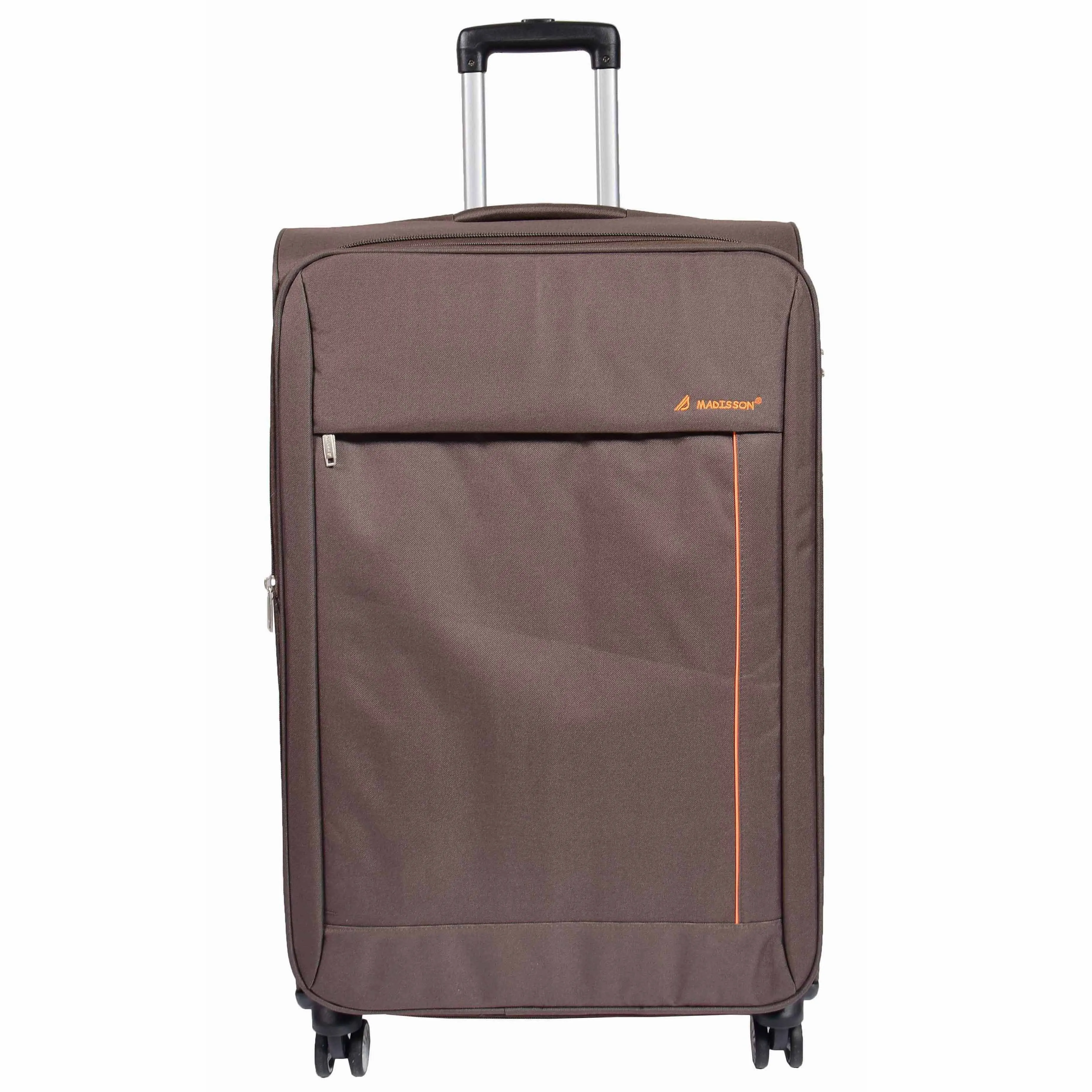 DR549 Expandable 8 Spinner Wheel Soft Luggage Brown