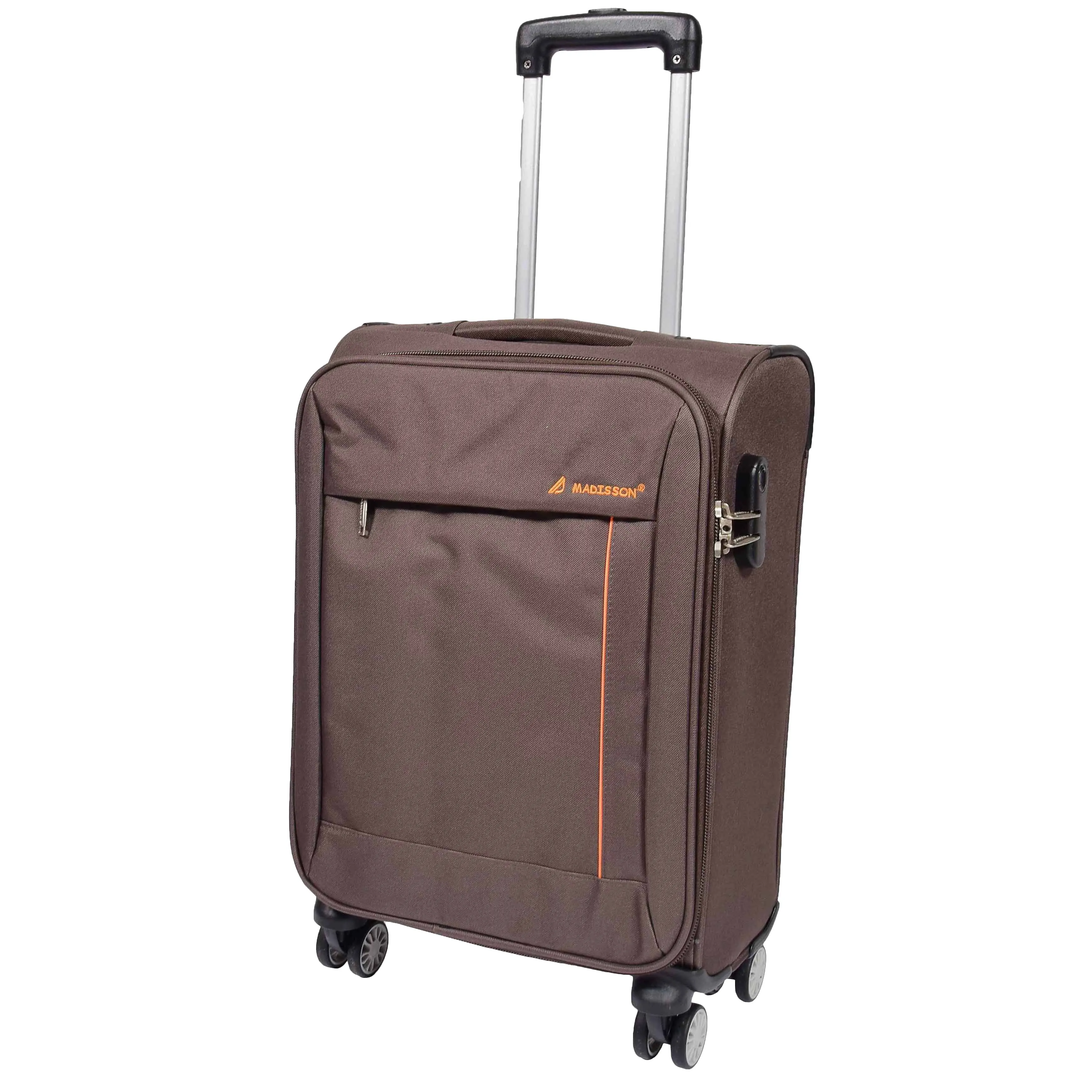 DR549 Expandable 8 Spinner Wheel Soft Luggage Brown