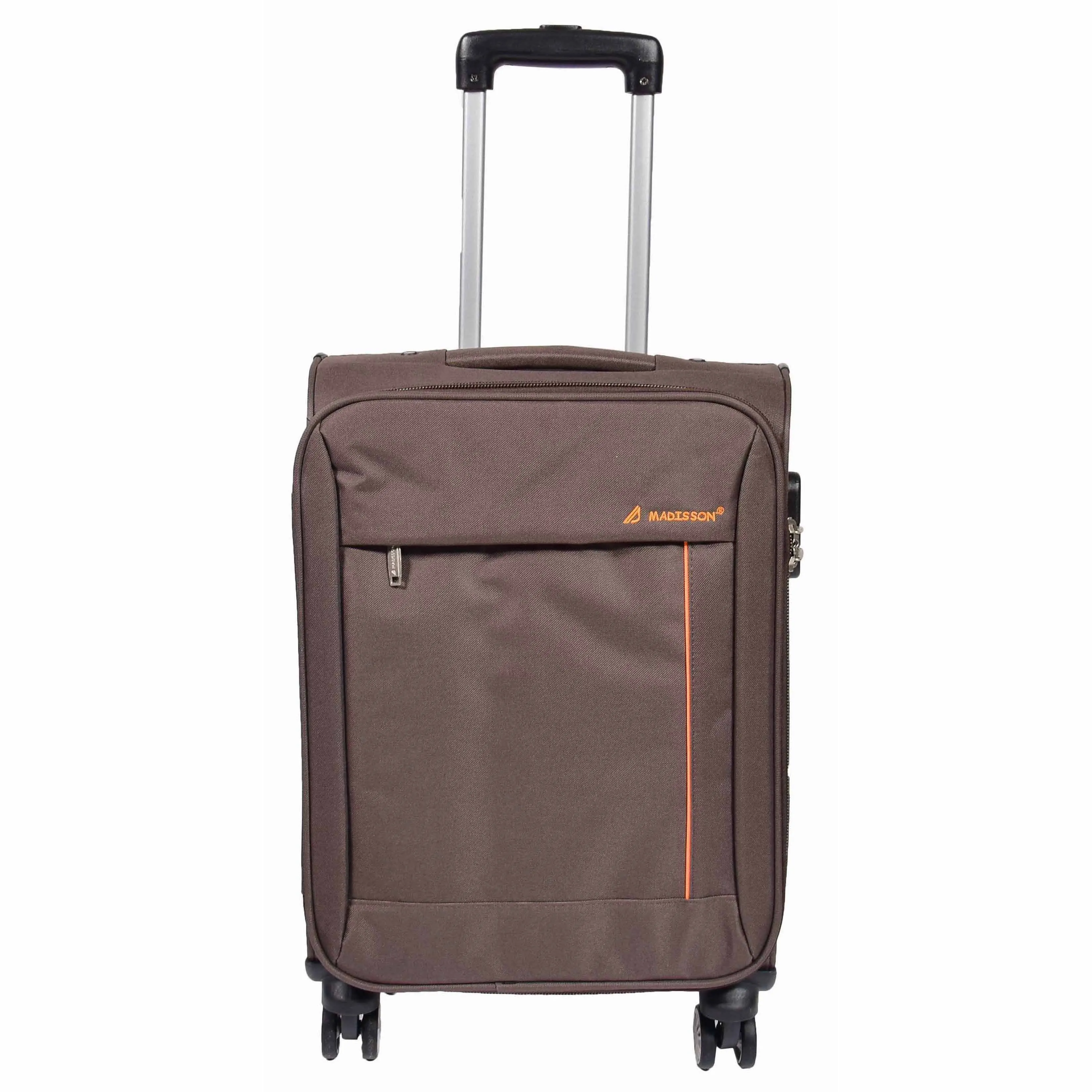 DR549 Expandable 8 Spinner Wheel Soft Luggage Brown