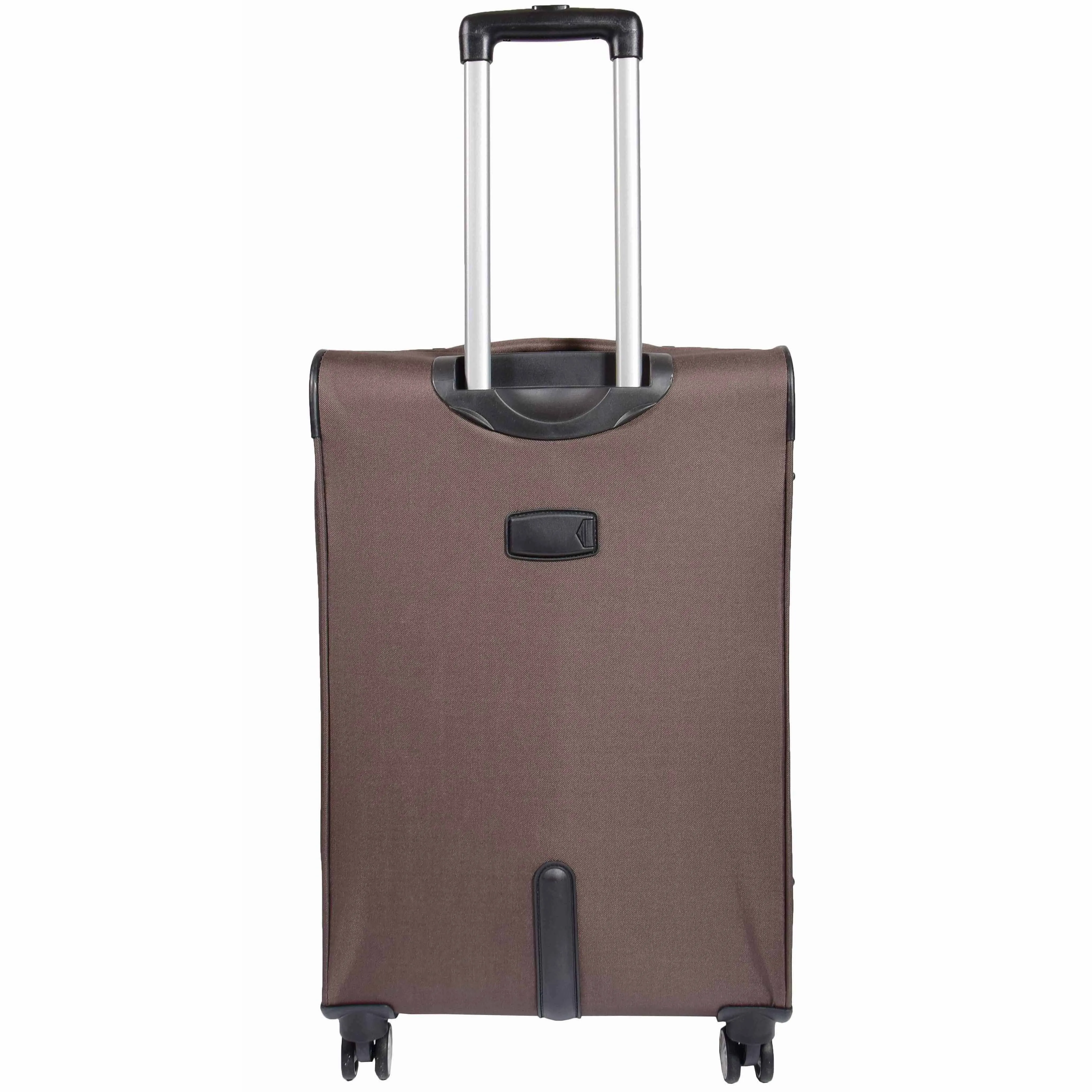 DR549 Expandable 8 Spinner Wheel Soft Luggage Brown