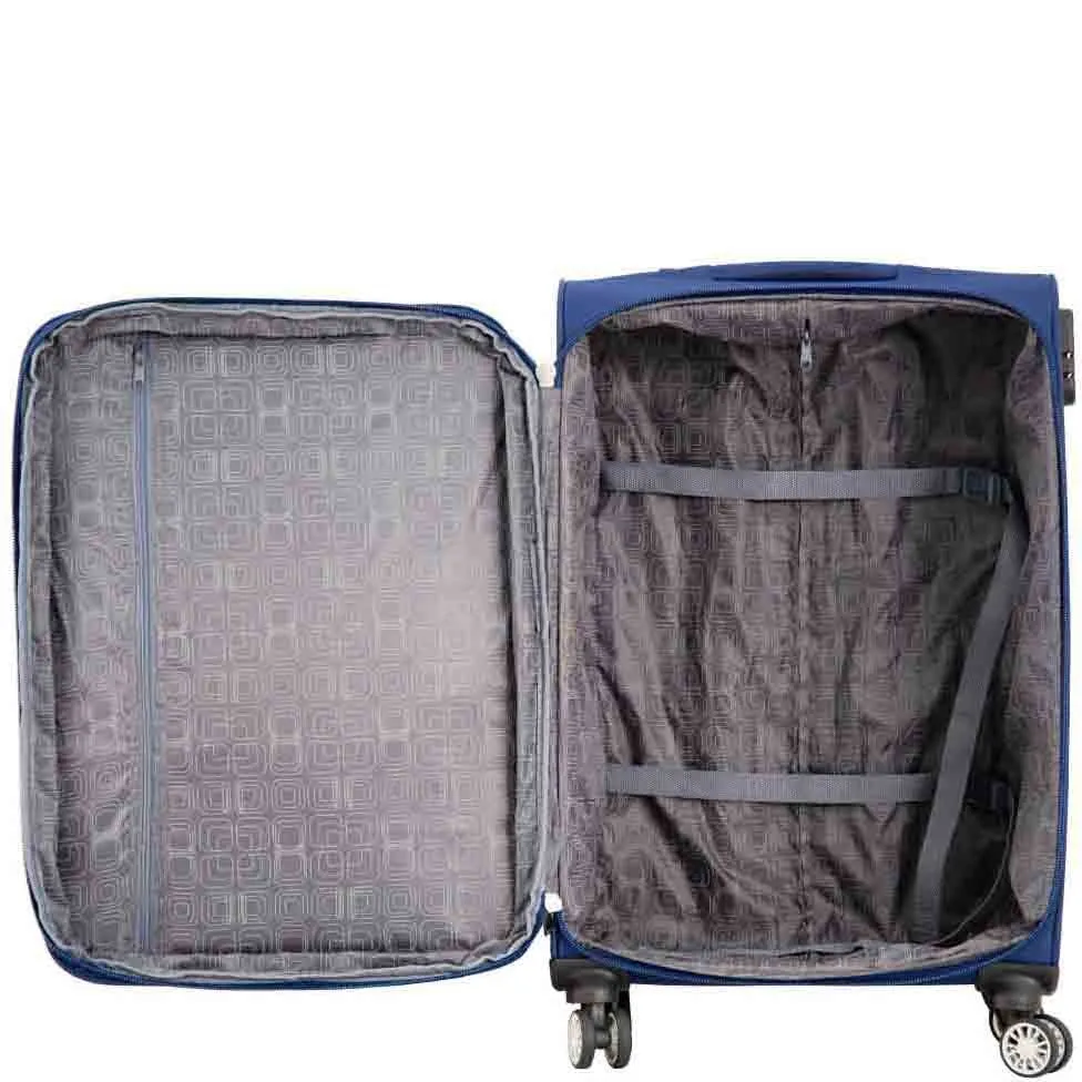 DR549 Expandable 8 Spinner Wheel Soft Luggage Navy