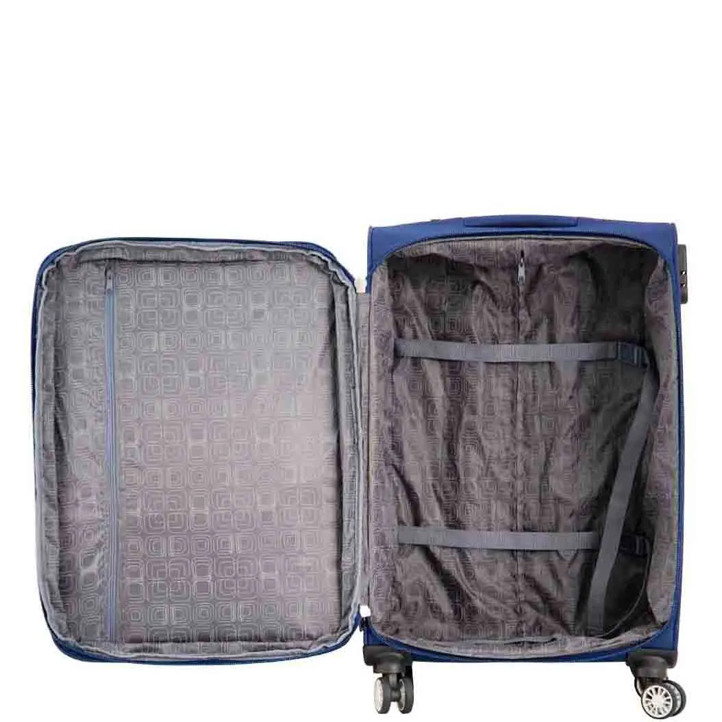 DR549 Expandable 8 Spinner Wheel Soft Luggage Navy