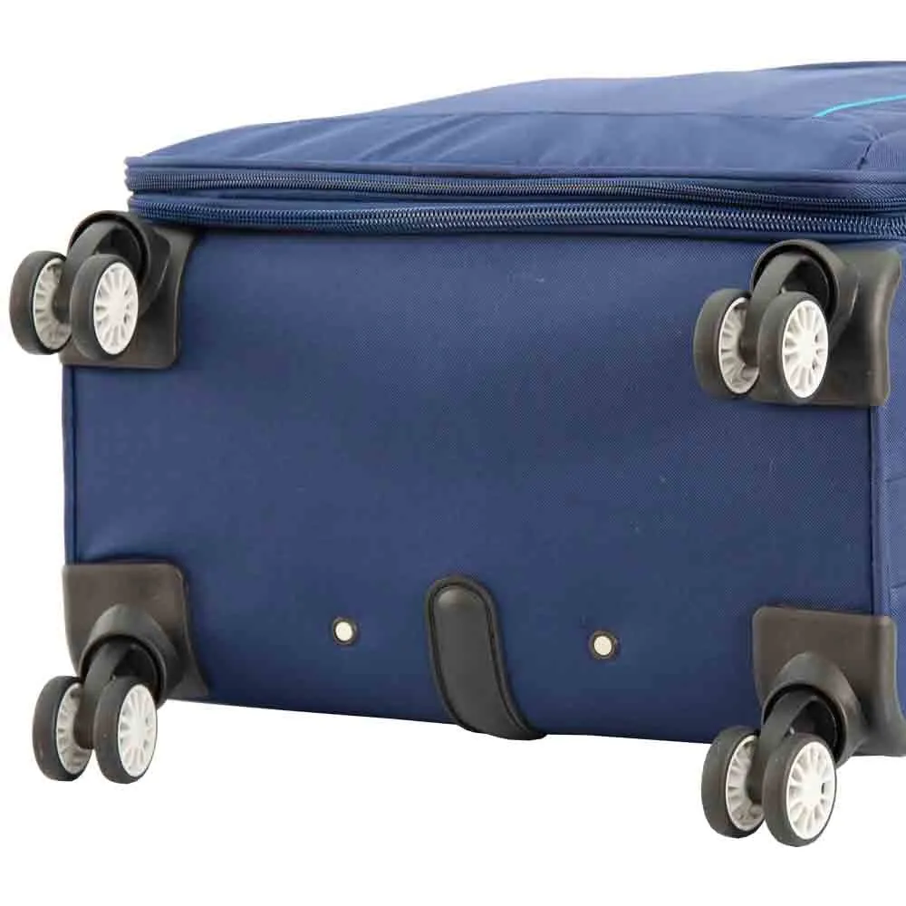 DR549 Expandable 8 Spinner Wheel Soft Luggage Navy