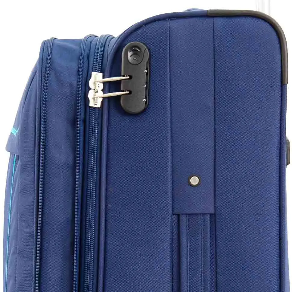 DR549 Expandable 8 Spinner Wheel Soft Luggage Navy