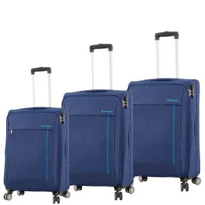 DR549 Expandable 8 Spinner Wheel Soft Luggage Navy