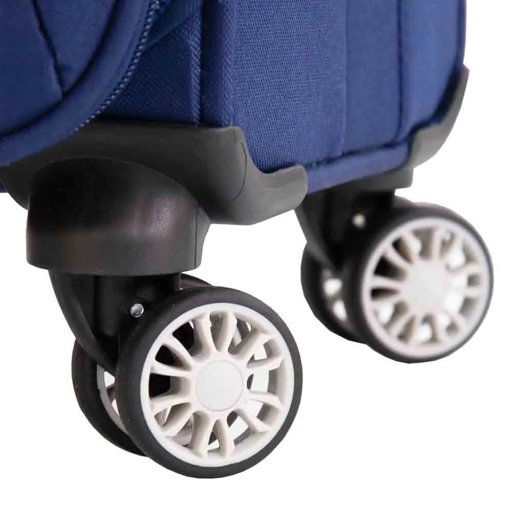 DR549 Expandable 8 Spinner Wheel Soft Luggage Navy