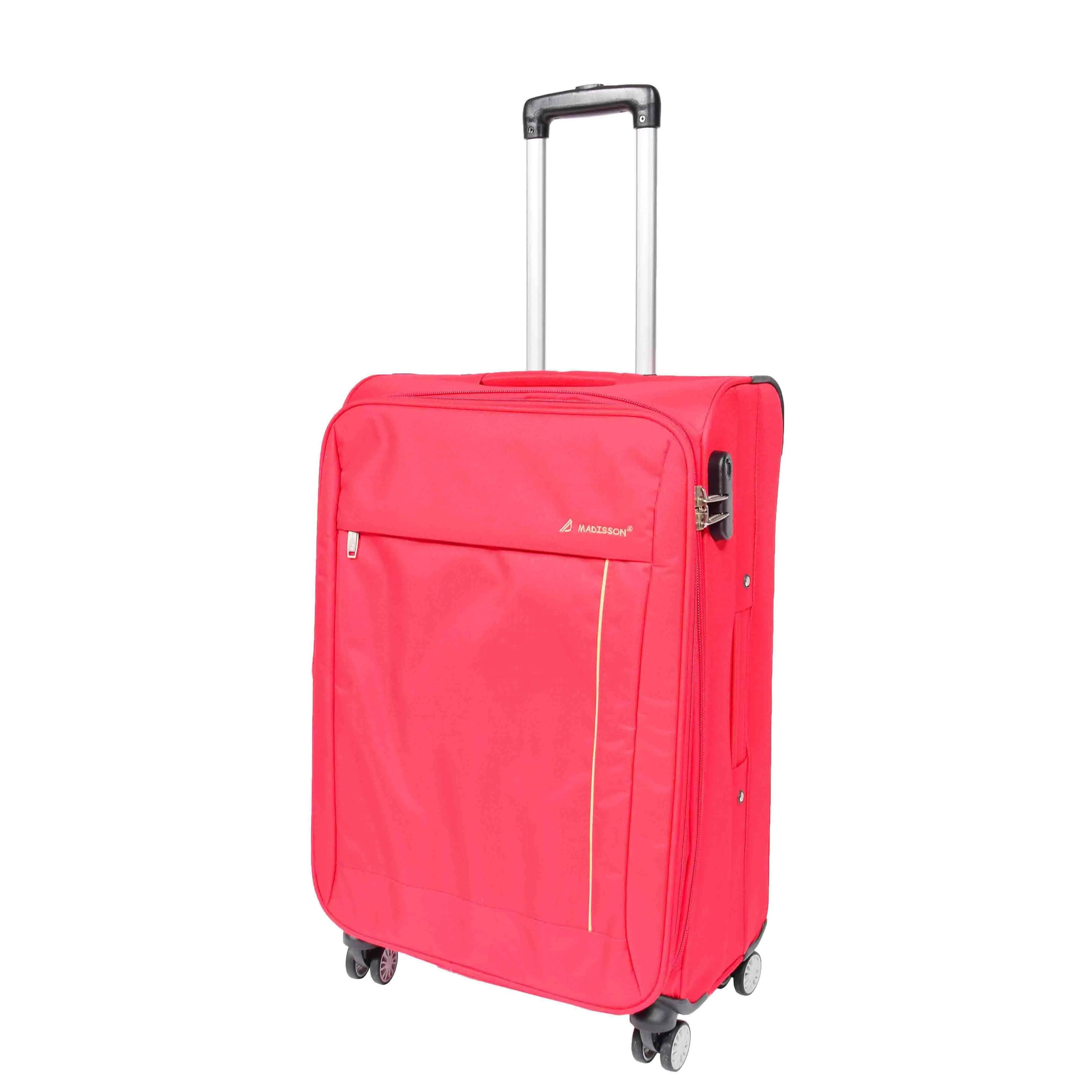 DR549 Expandable 8 Spinner Wheel Soft Luggage Red