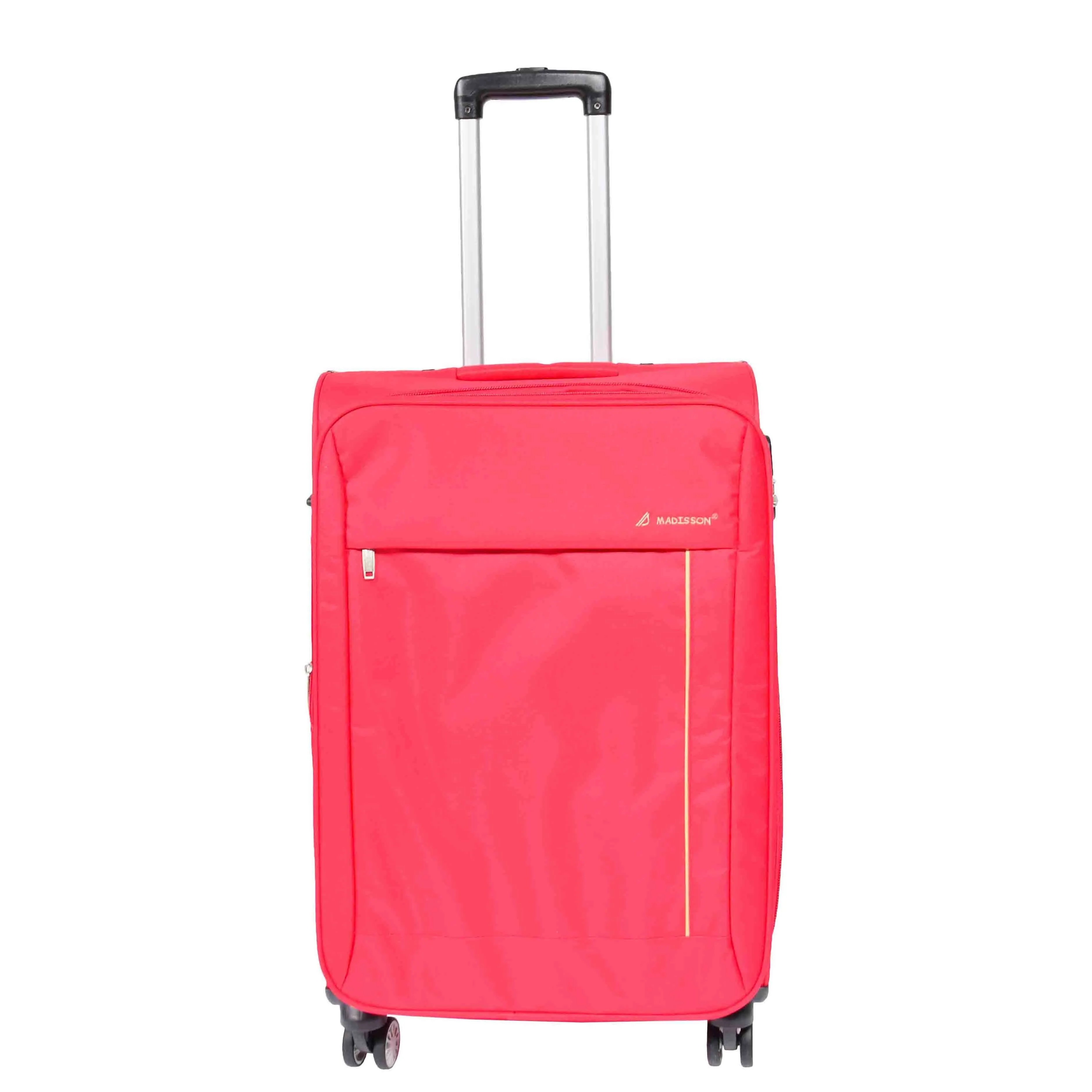 DR549 Expandable 8 Spinner Wheel Soft Luggage Red