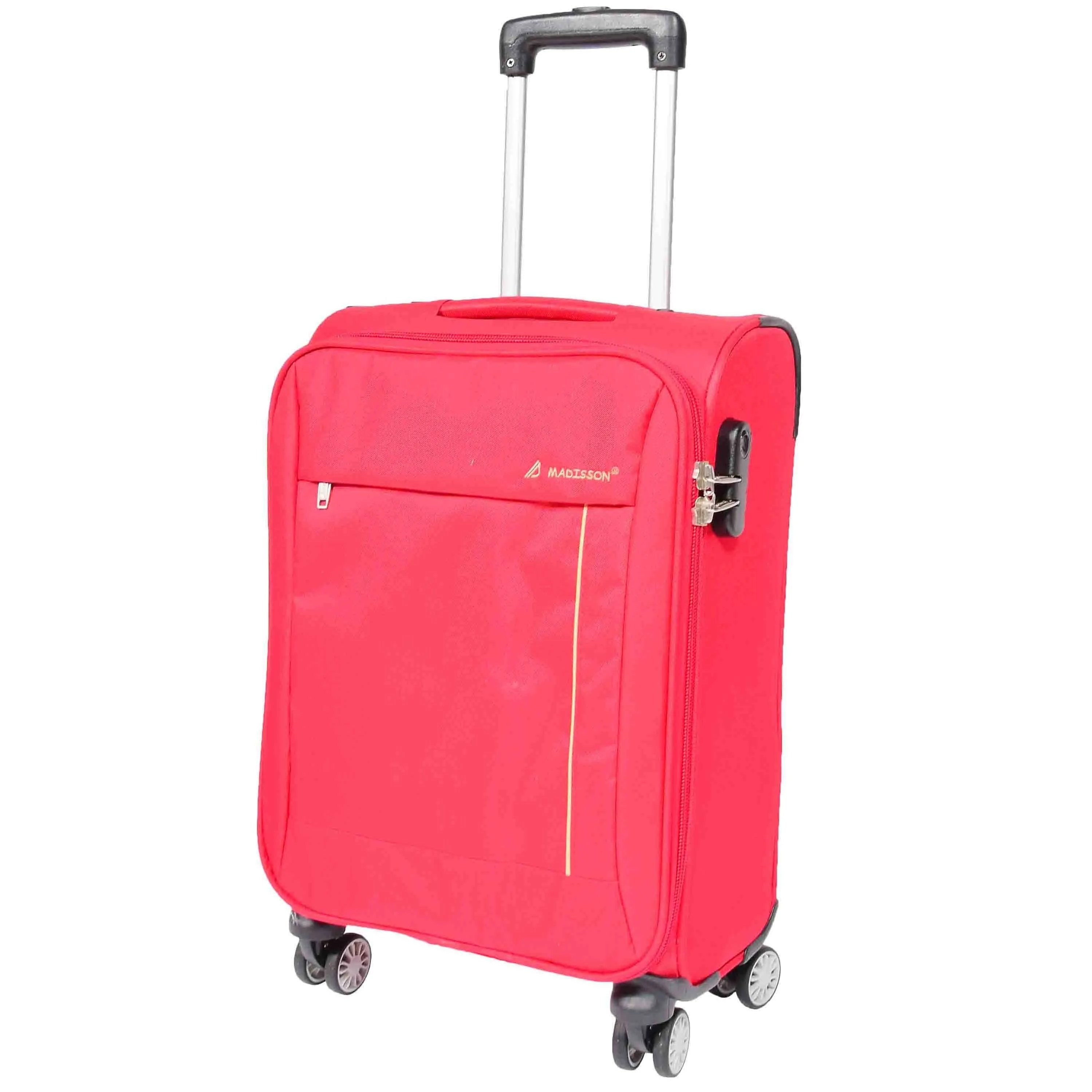 DR549 Expandable 8 Spinner Wheel Soft Luggage Red