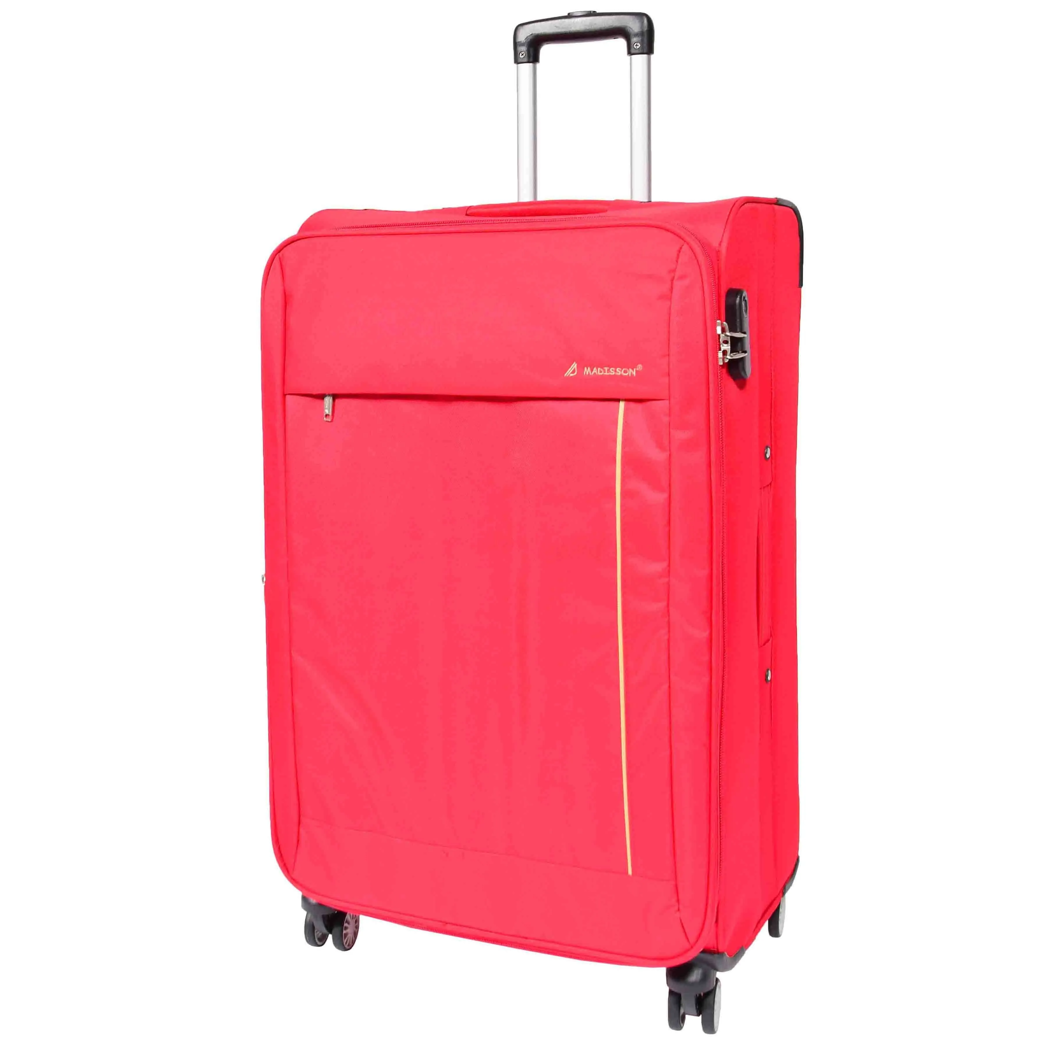 DR549 Expandable 8 Spinner Wheel Soft Luggage Red