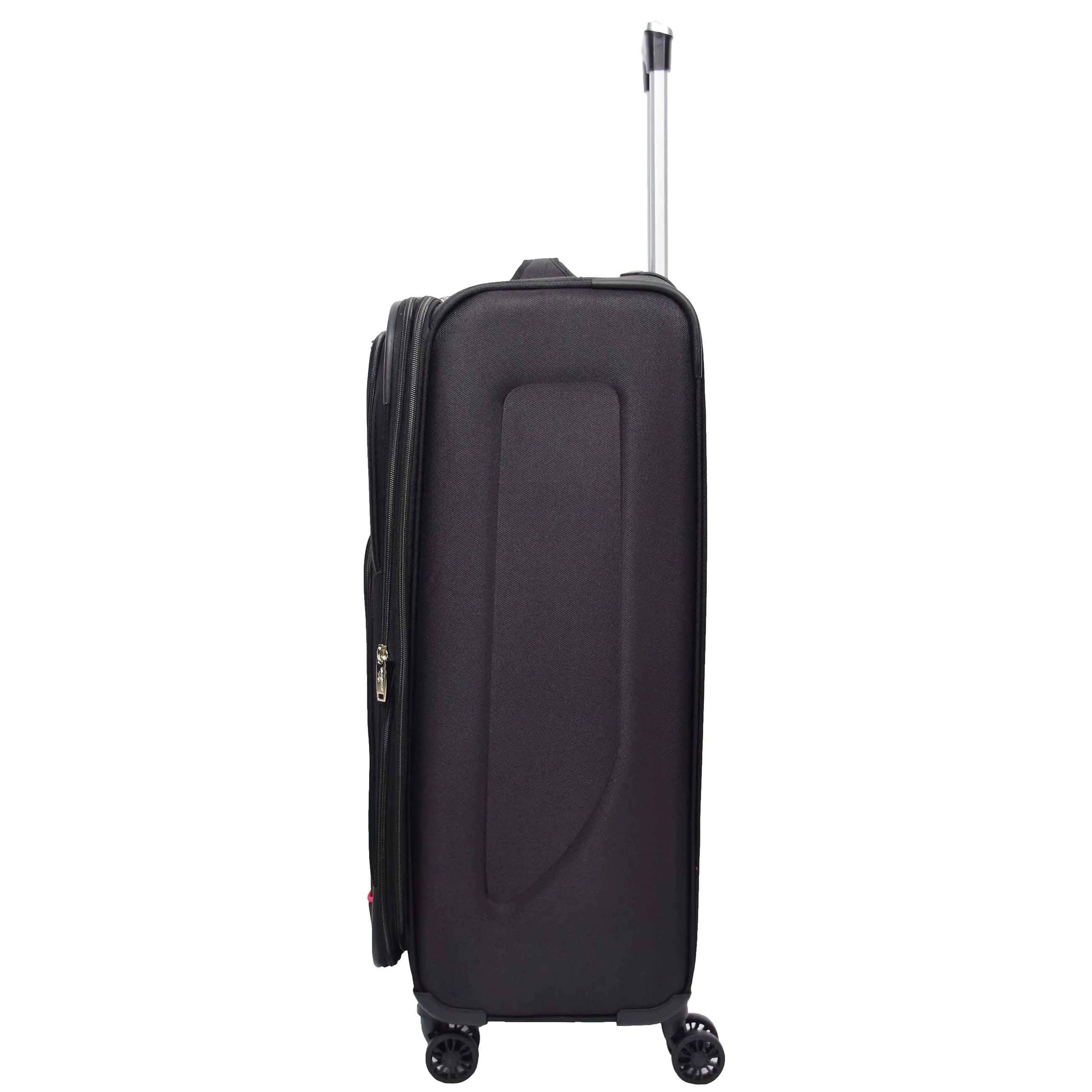 DR568 Soft Case Four Wheel Travel Luggage Suitcase Black