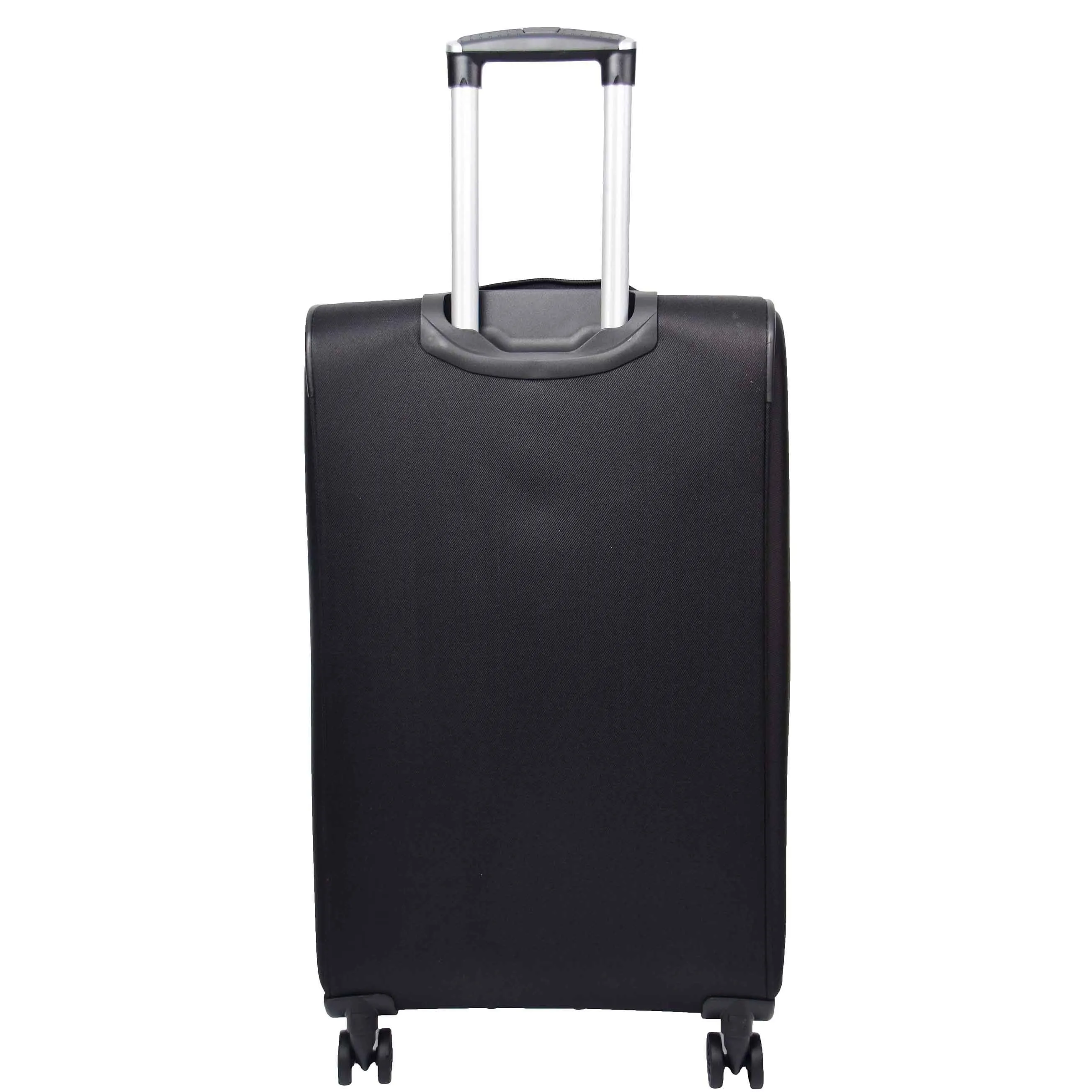 DR568 Soft Case Four Wheel Travel Luggage Suitcase Black