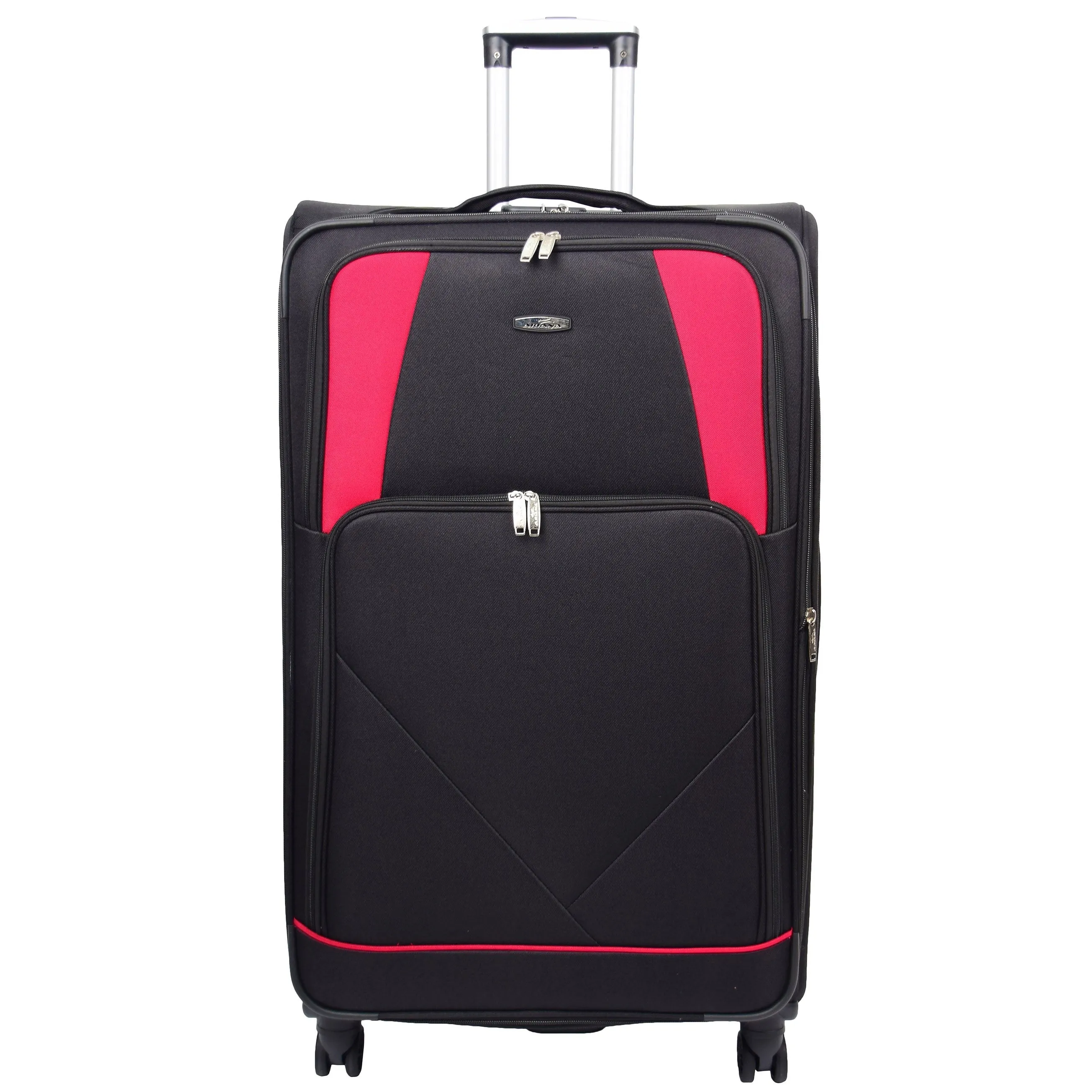 DR568 Soft Case Four Wheel Travel Luggage Suitcase Black