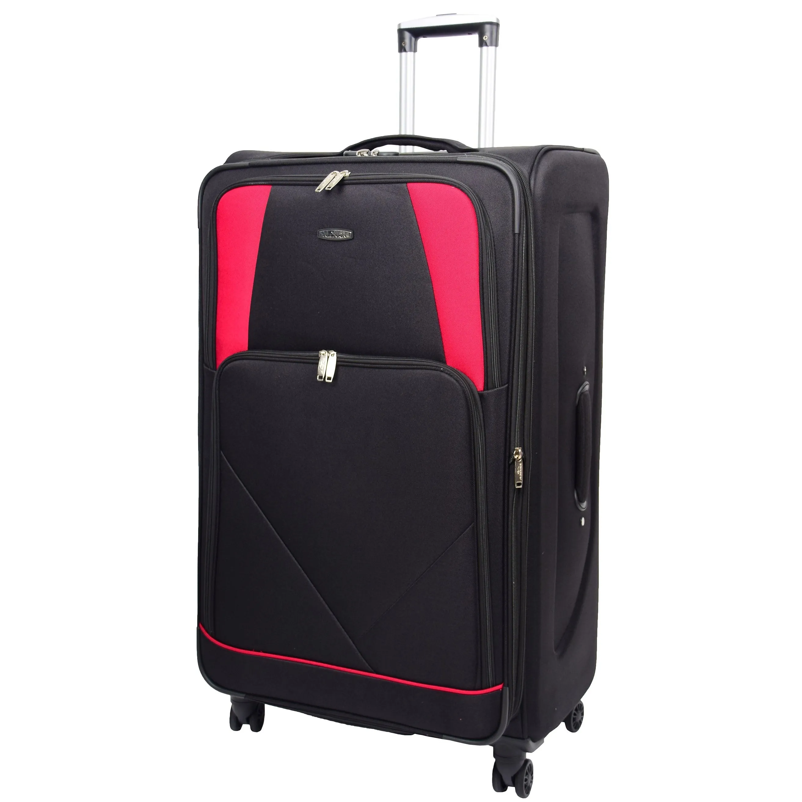 DR568 Soft Case Four Wheel Travel Luggage Suitcase Black