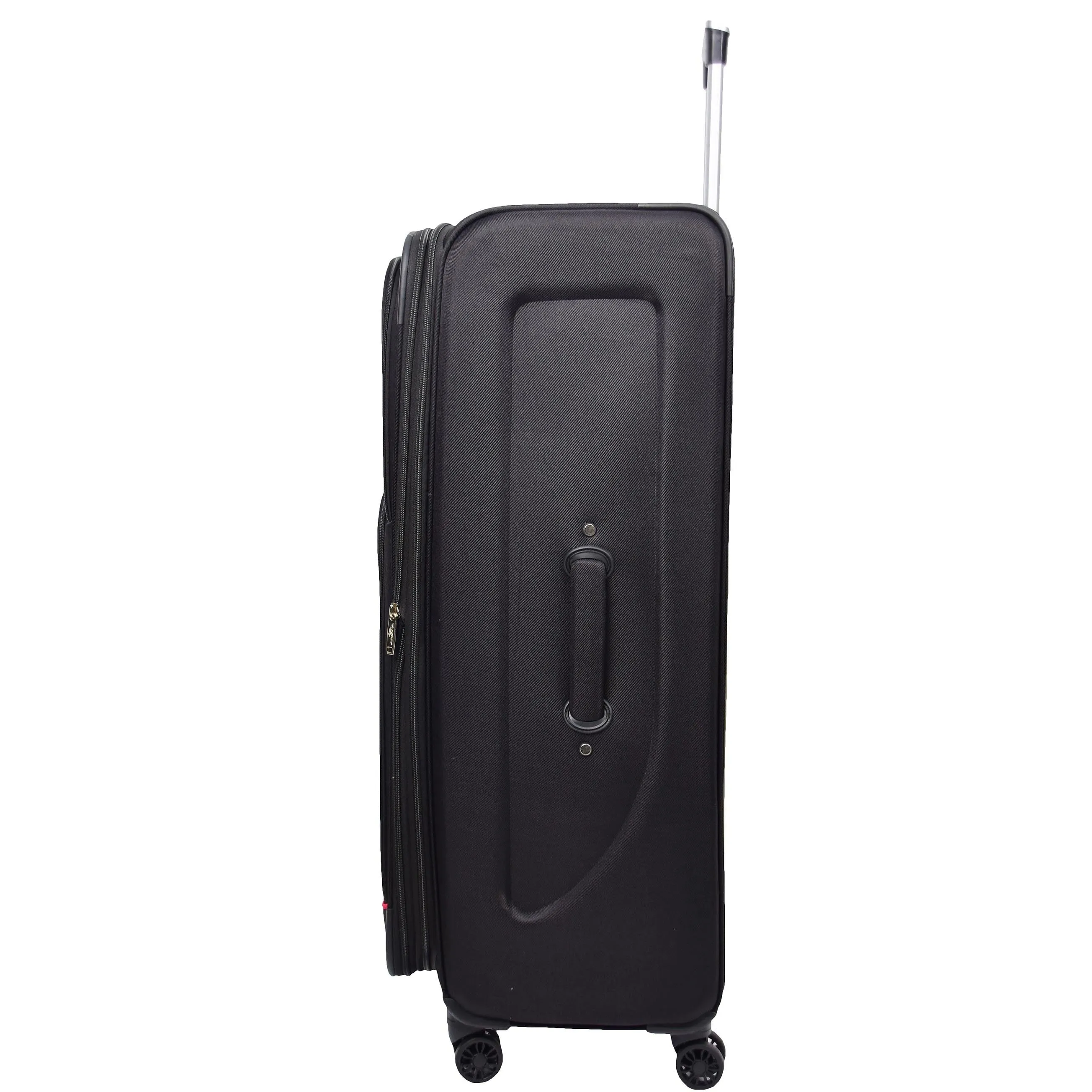 DR568 Soft Case Four Wheel Travel Luggage Suitcase Black