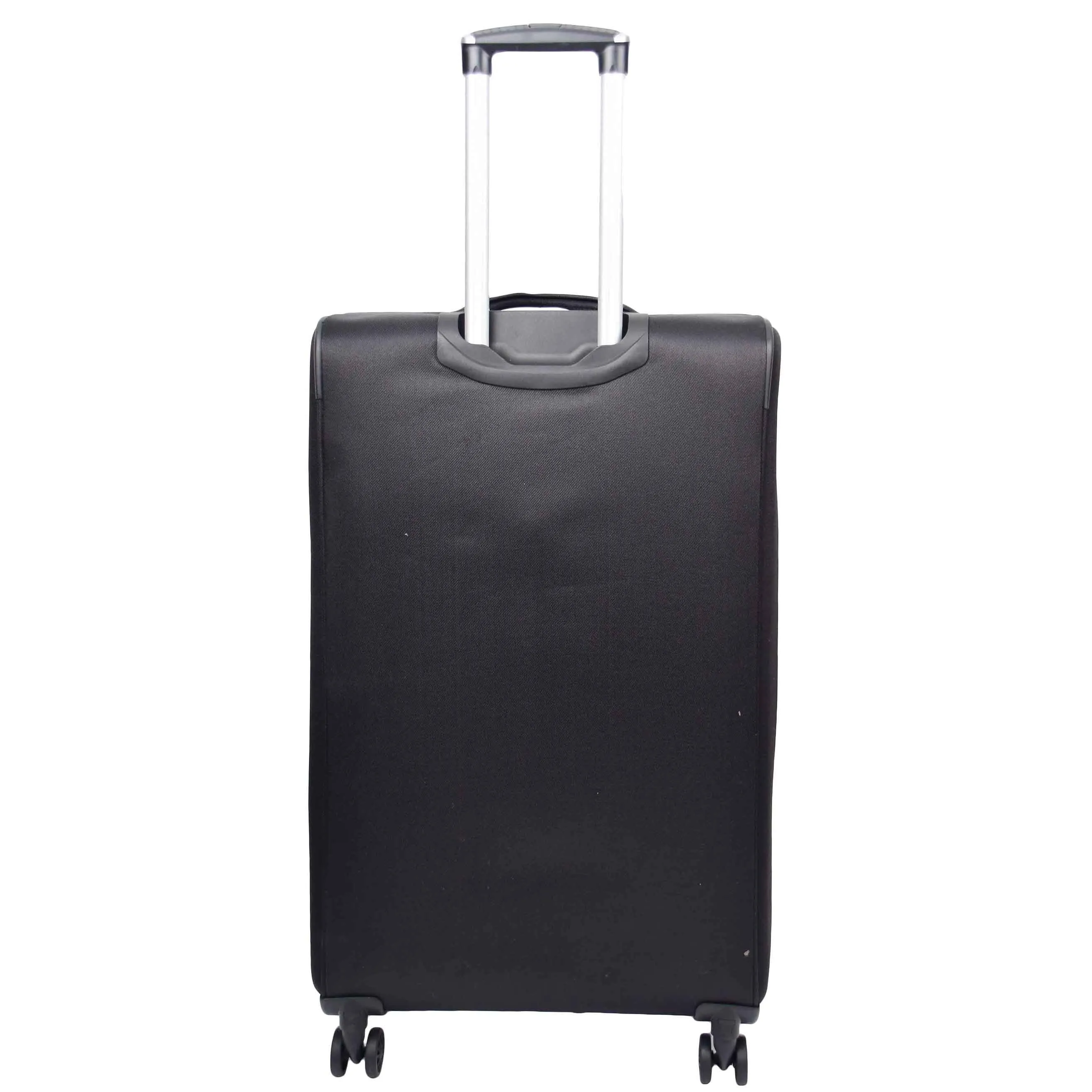 DR568 Soft Case Four Wheel Travel Luggage Suitcase Black