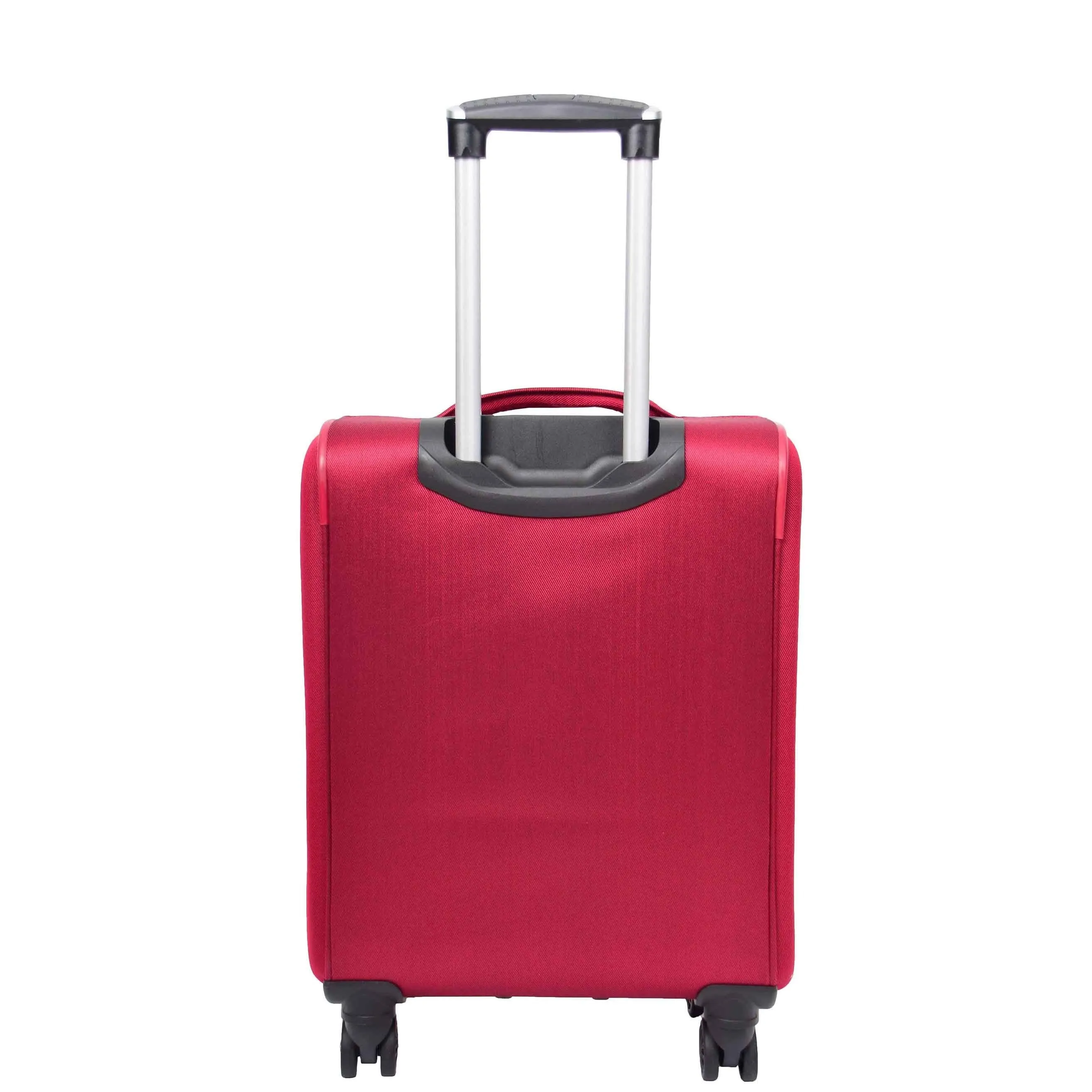 DR568 Soft Case Four Wheel Travel Luggage Suitcase Burgundy