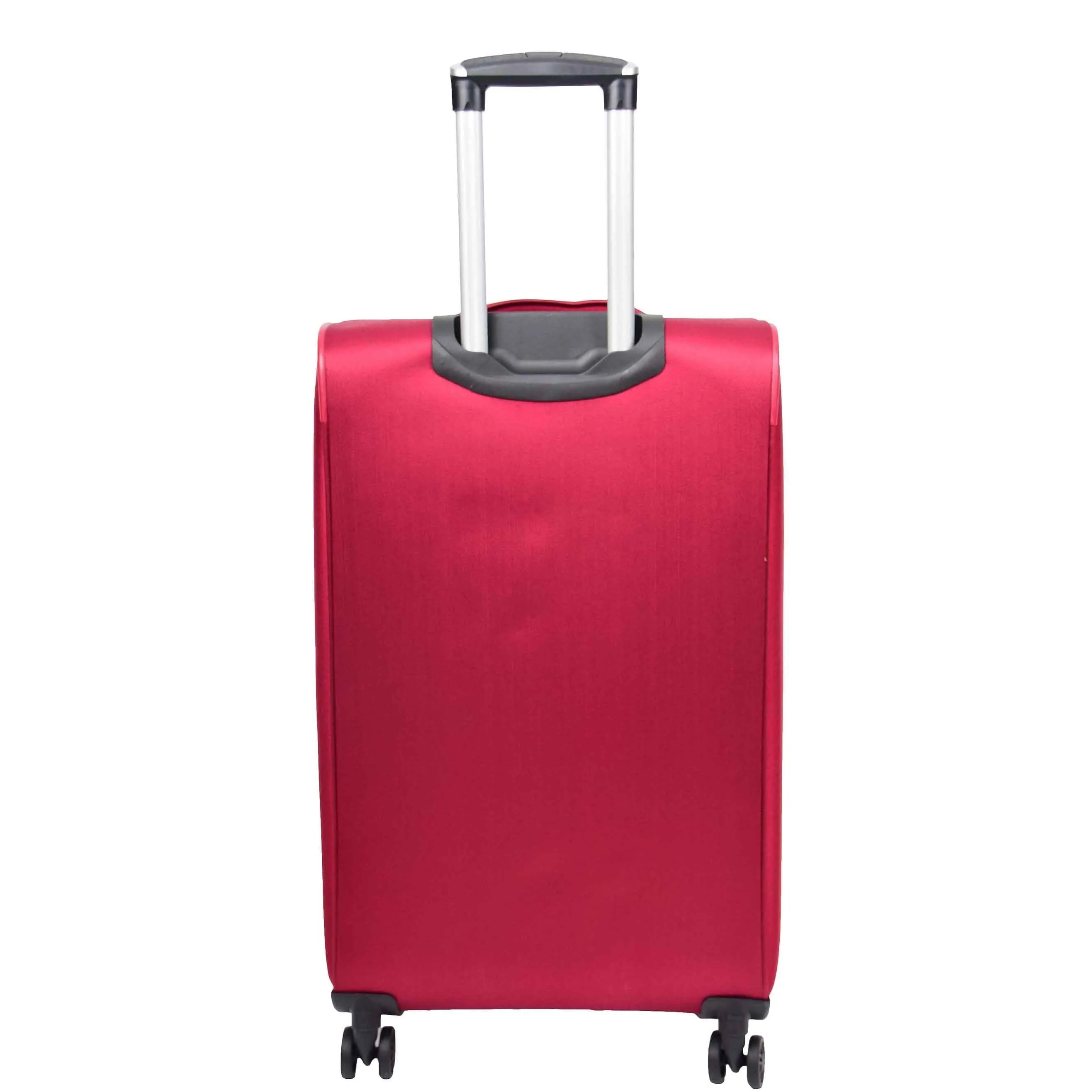 DR568 Soft Case Four Wheel Travel Luggage Suitcase Burgundy