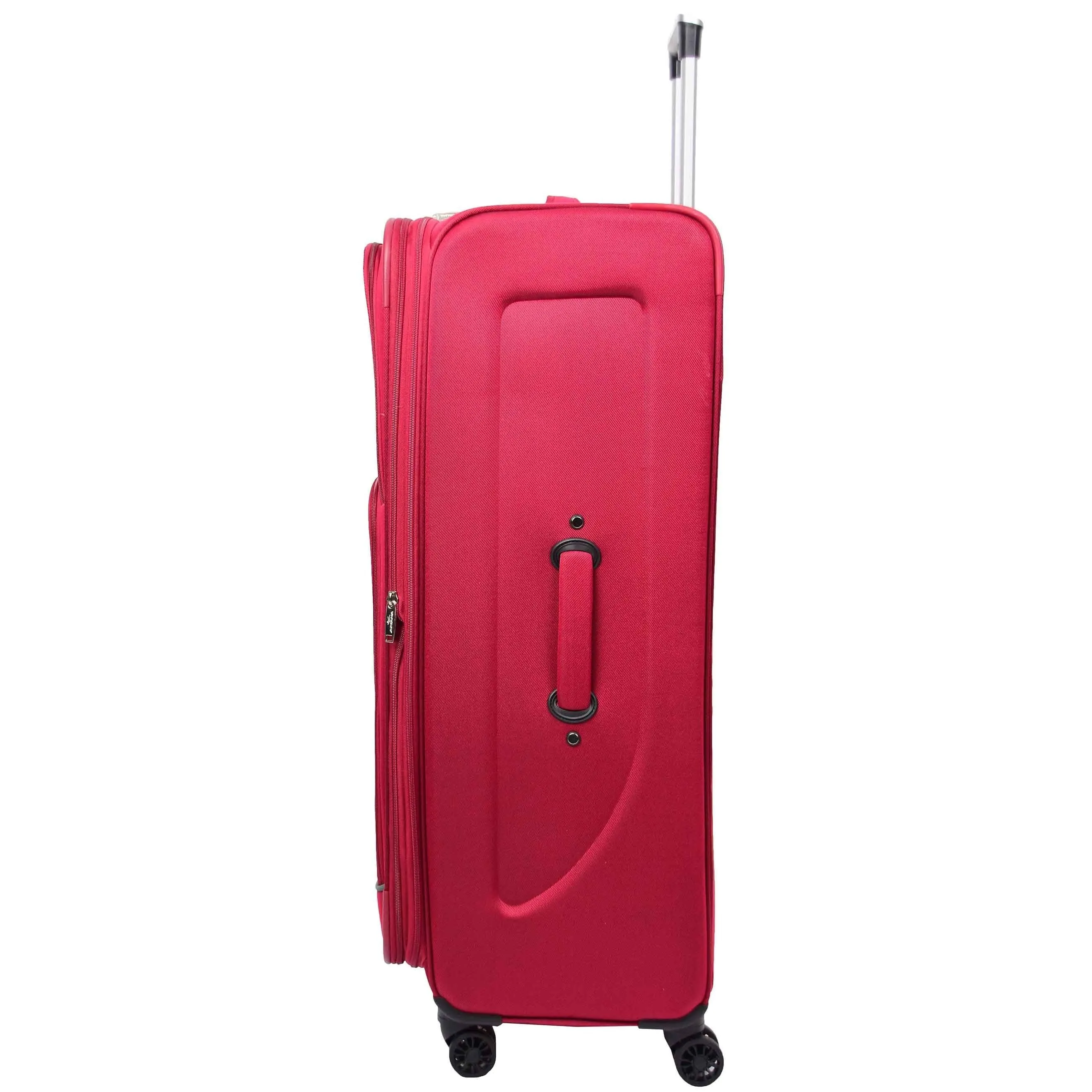 DR568 Soft Case Four Wheel Travel Luggage Suitcase Burgundy