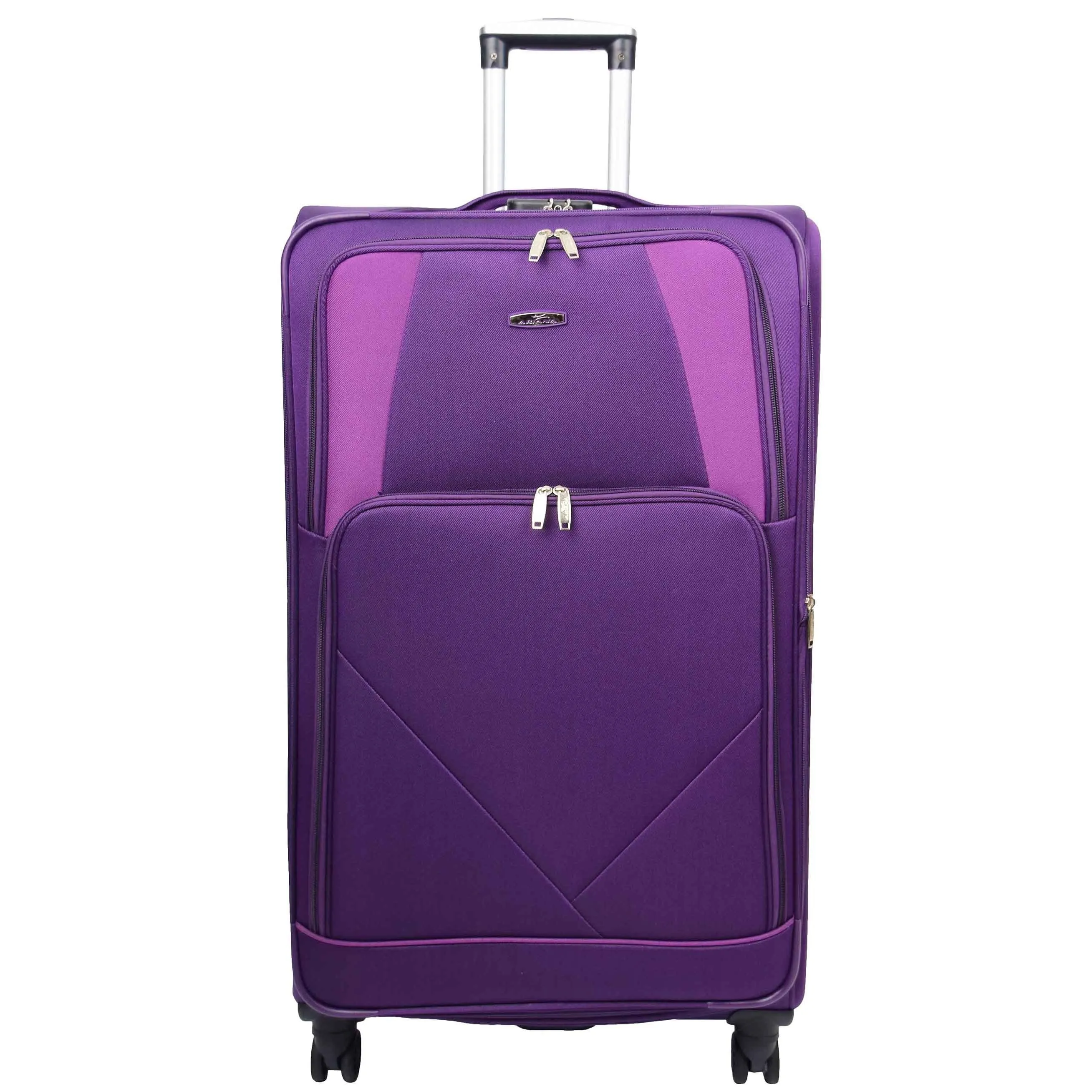 DR568 Soft Case Four Wheel Travel Luggage Suitcase Purple