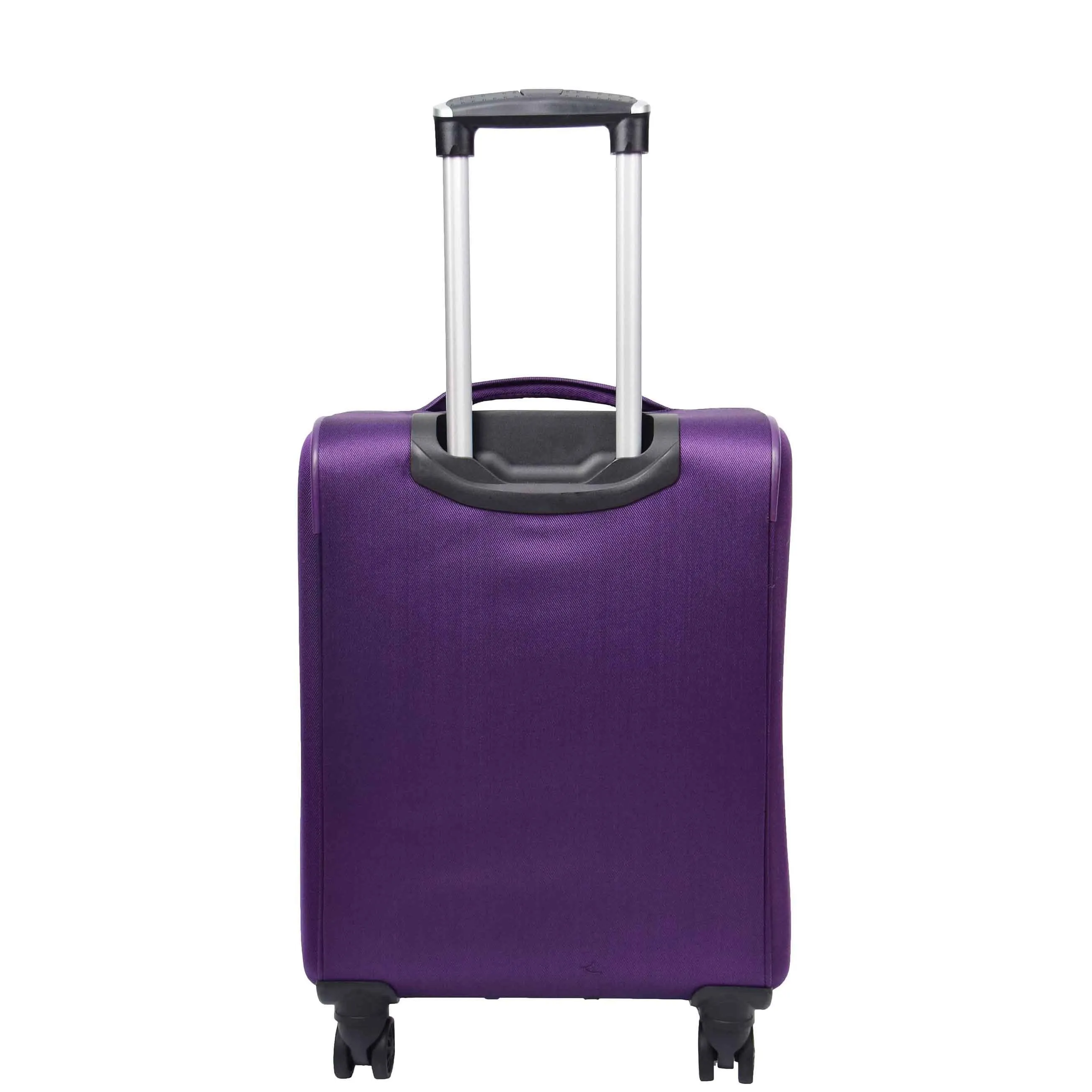 DR568 Soft Case Four Wheel Travel Luggage Suitcase Purple