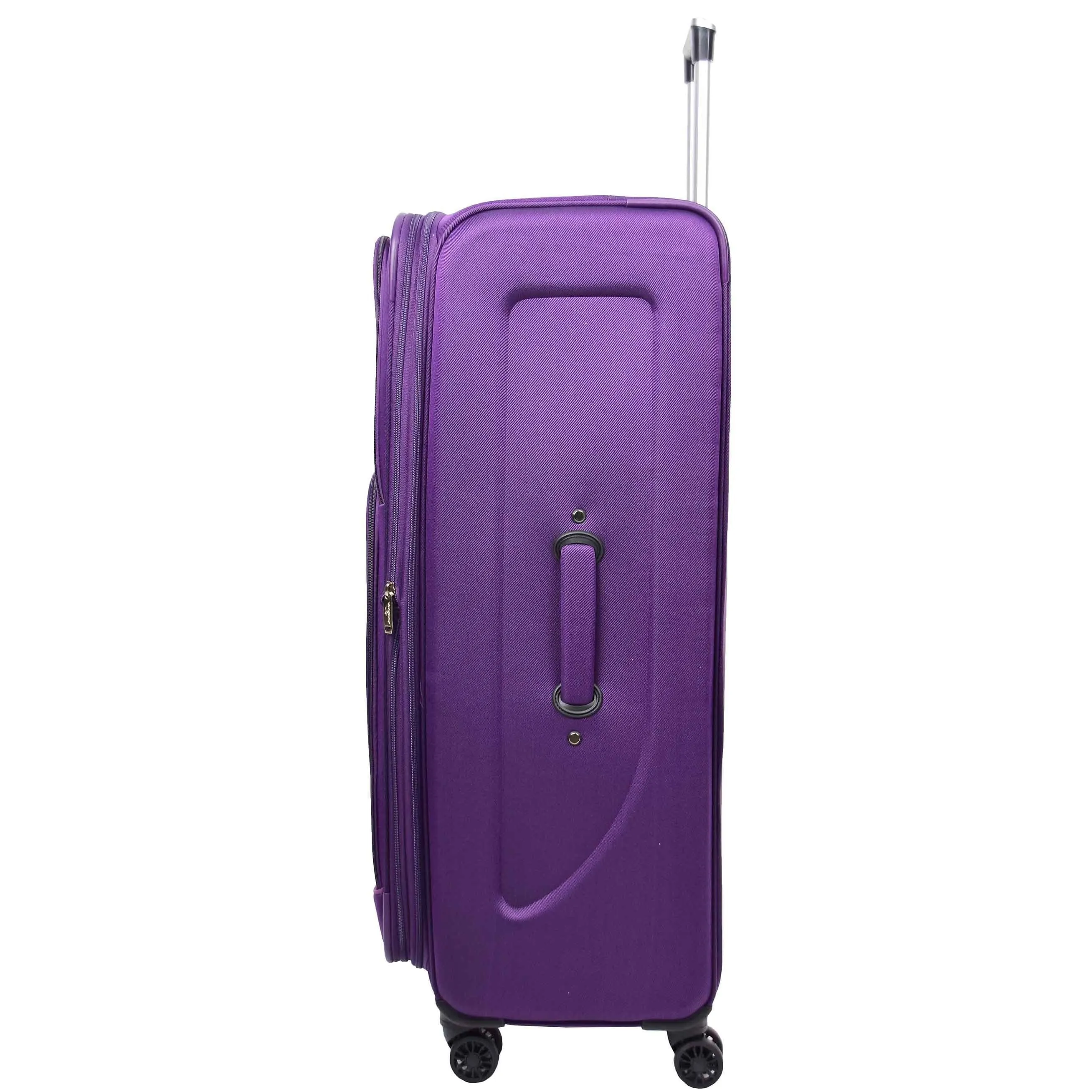 DR568 Soft Case Four Wheel Travel Luggage Suitcase Purple