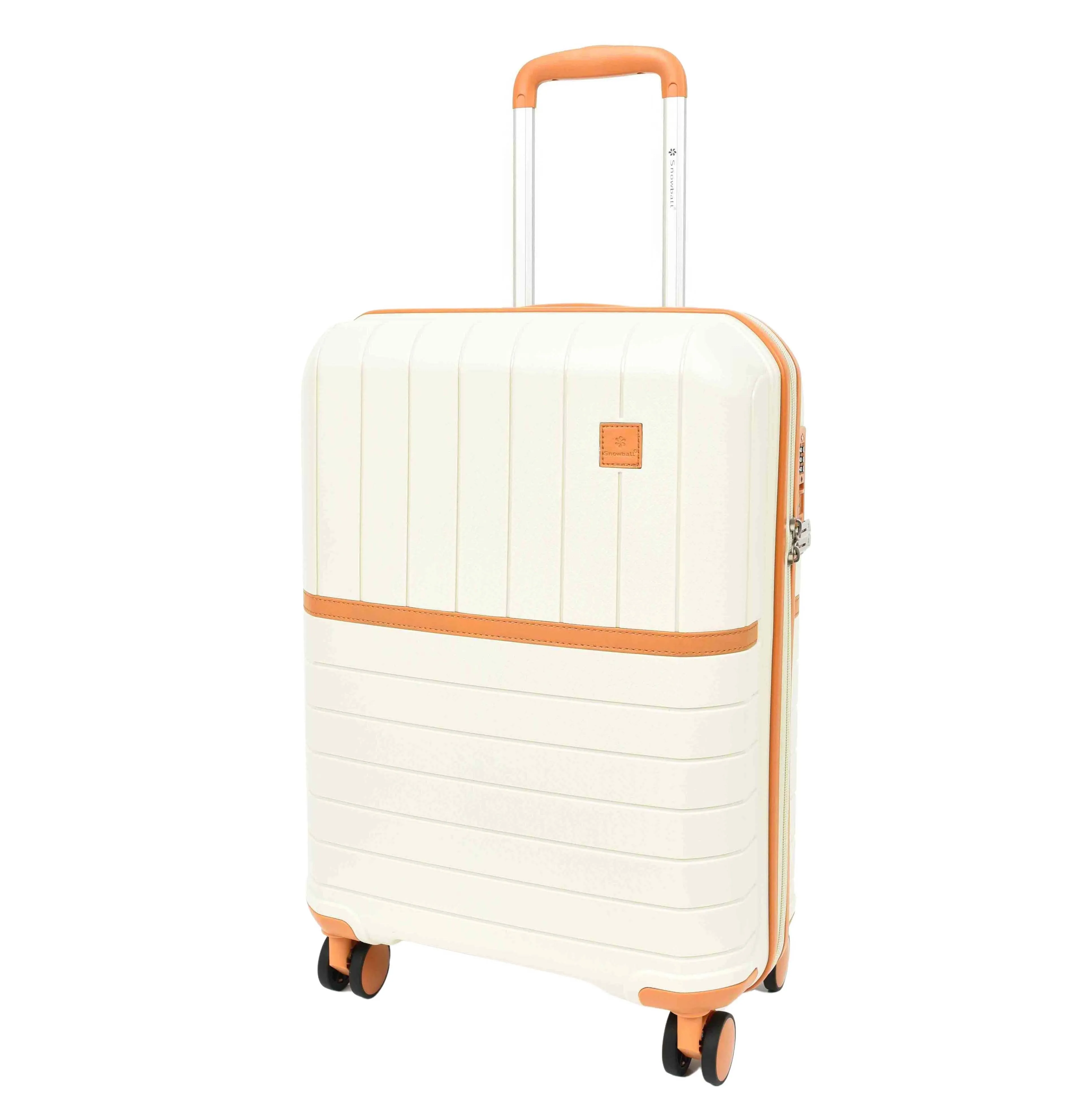 DR626 Hard Shell Expandable Suitcases Wheeled Luggage Milky