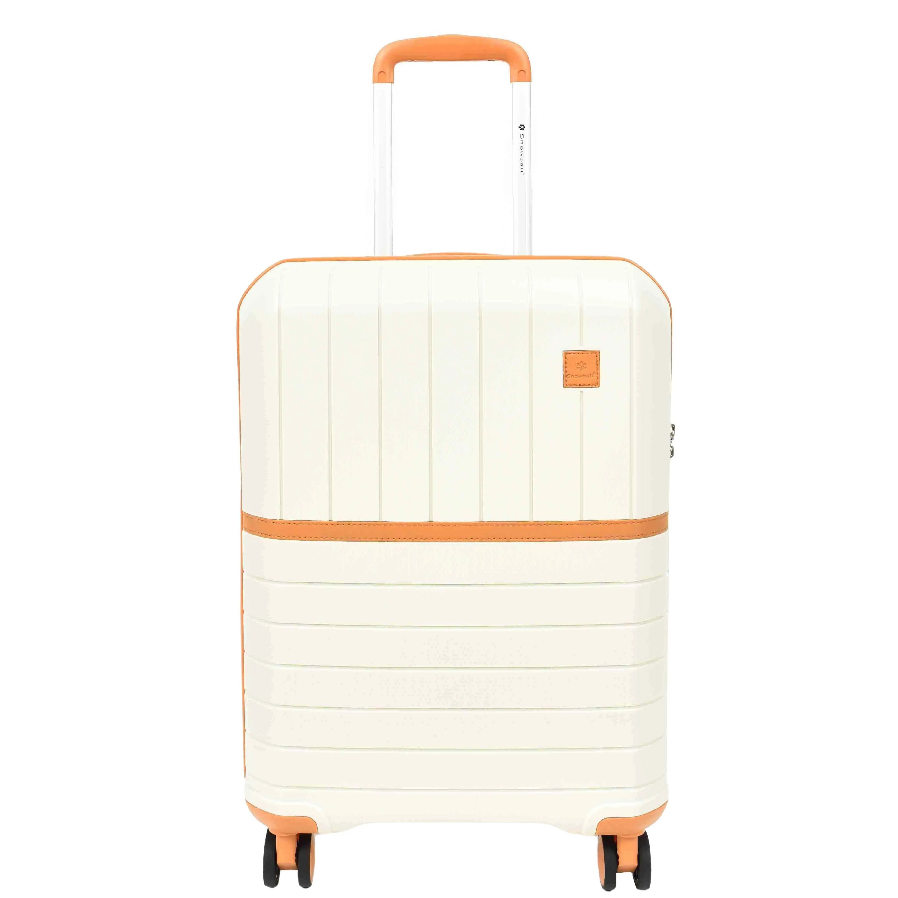 DR626 Hard Shell Expandable Suitcases Wheeled Luggage Milky