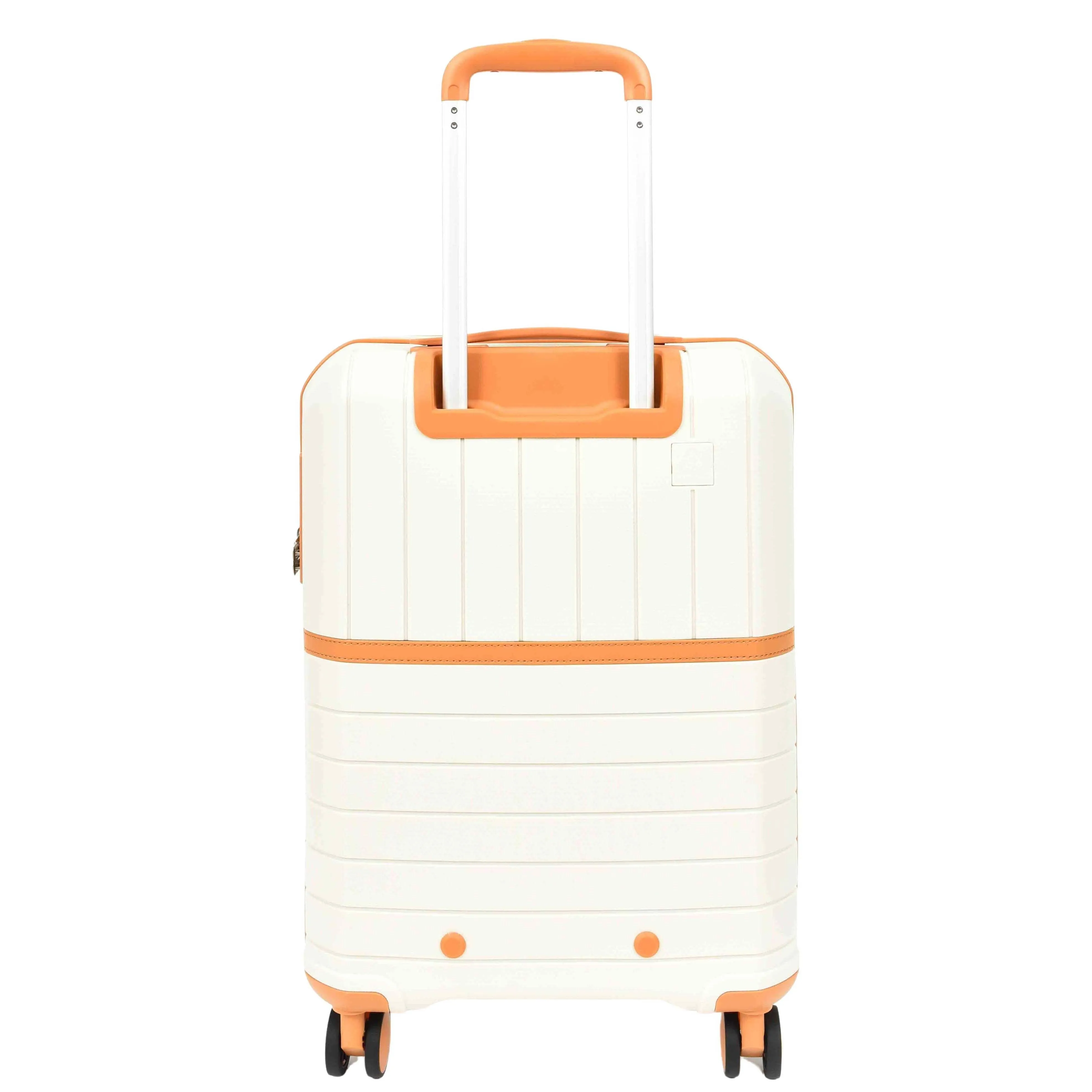 DR626 Hard Shell Expandable Suitcases Wheeled Luggage Milky