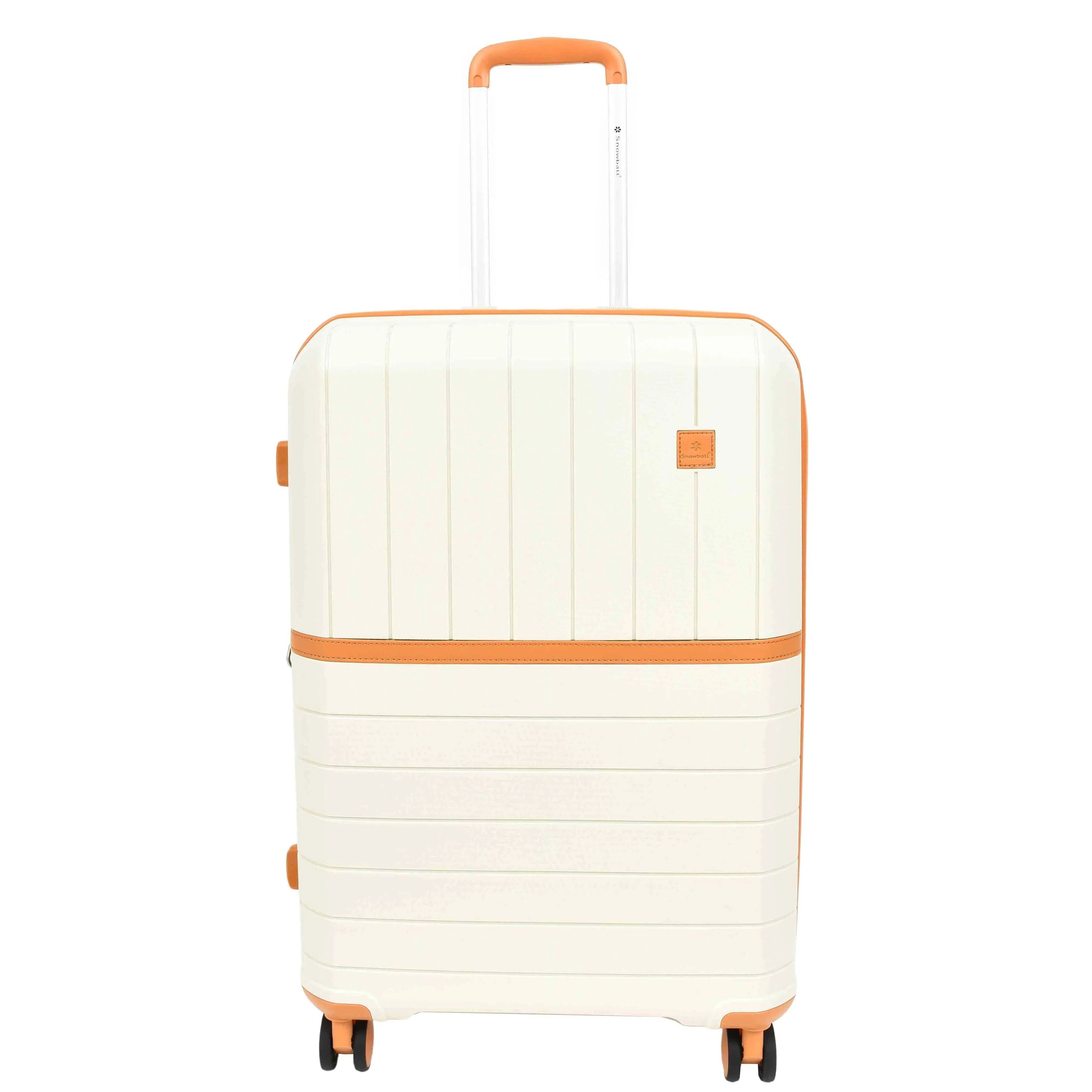 DR626 Hard Shell Expandable Suitcases Wheeled Luggage Milky