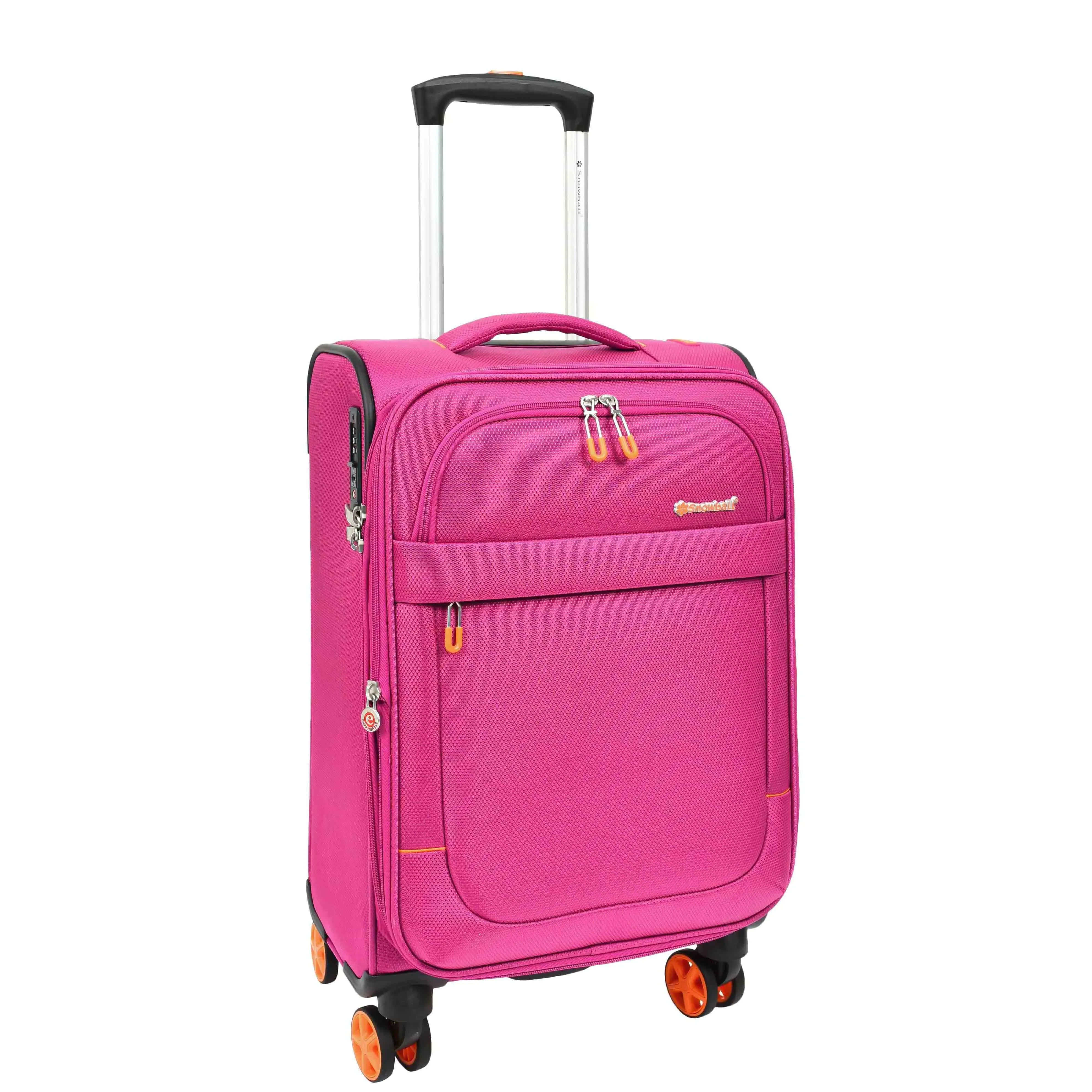 DR627 Eight Spinner Wheeled Soft Expandable Suitcase Pink