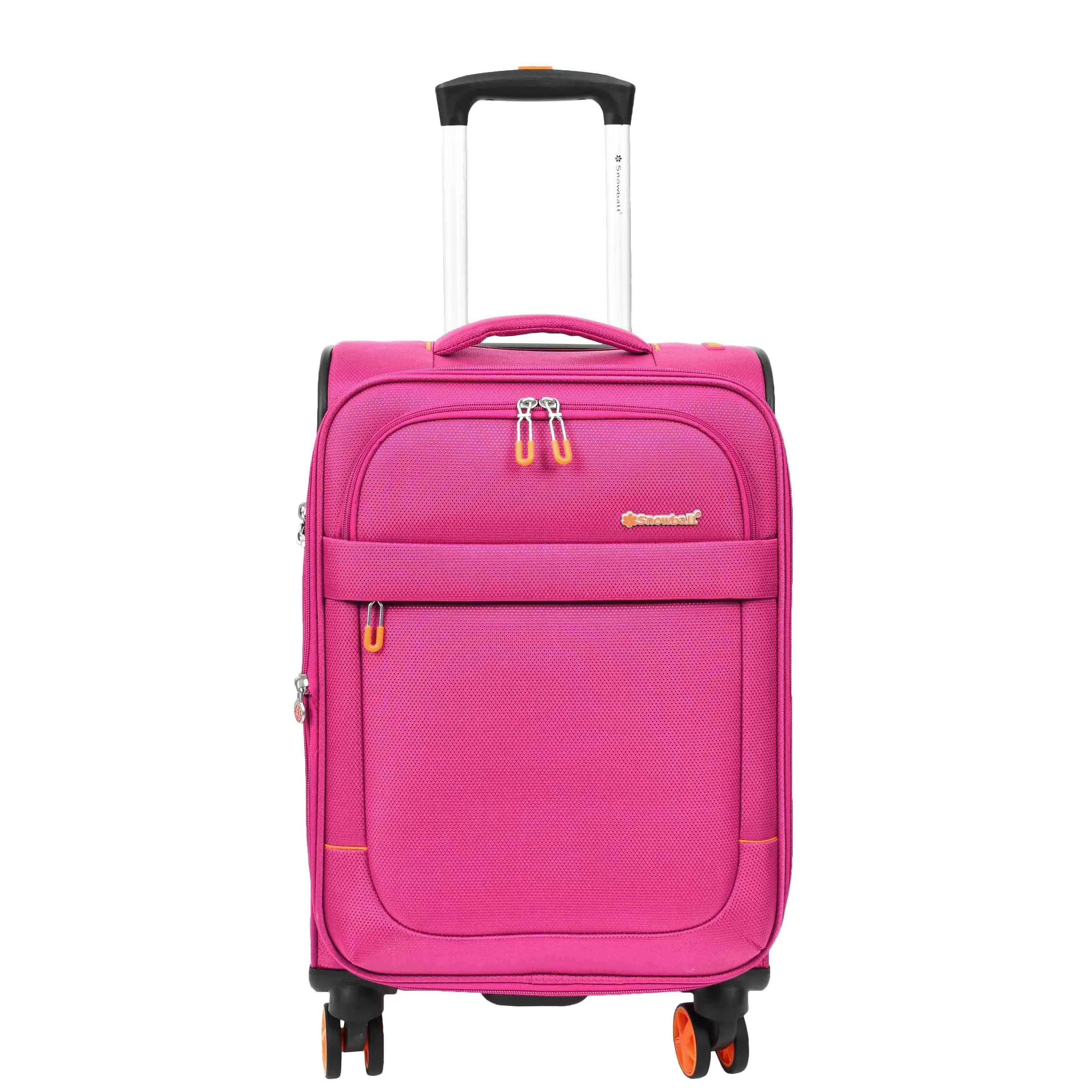 DR627 Eight Spinner Wheeled Soft Expandable Suitcase Pink