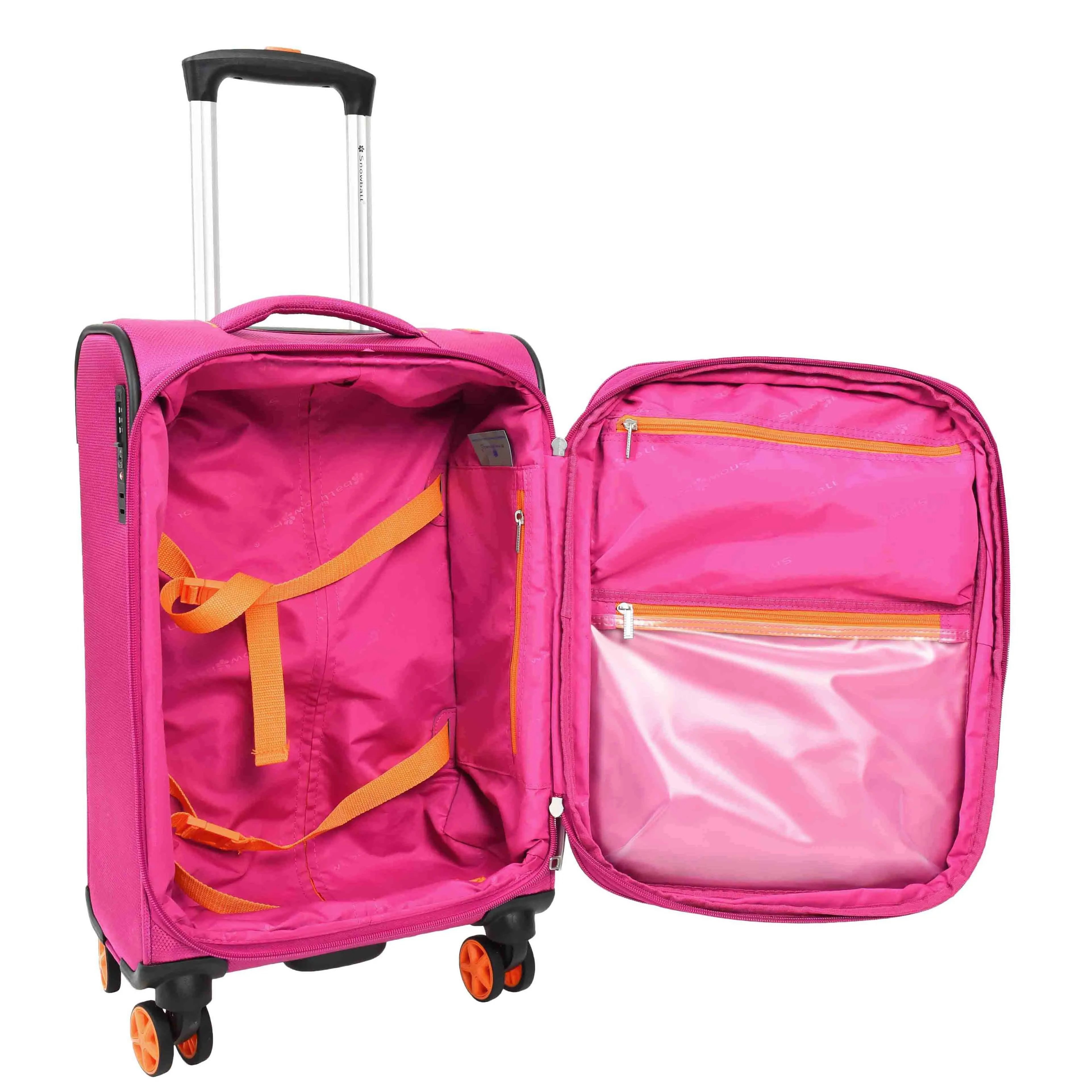DR627 Eight Spinner Wheeled Soft Expandable Suitcase Pink