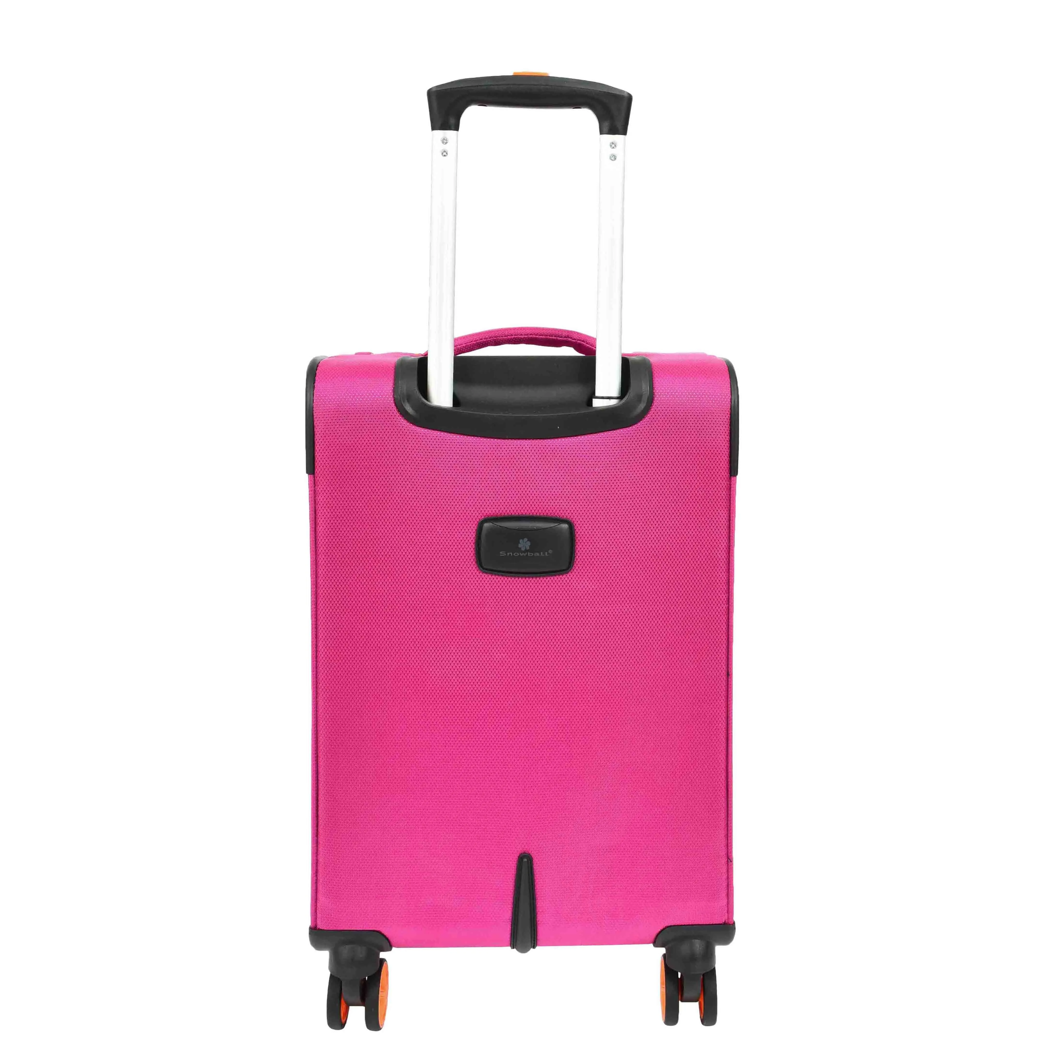 DR627 Eight Spinner Wheeled Soft Expandable Suitcase Pink
