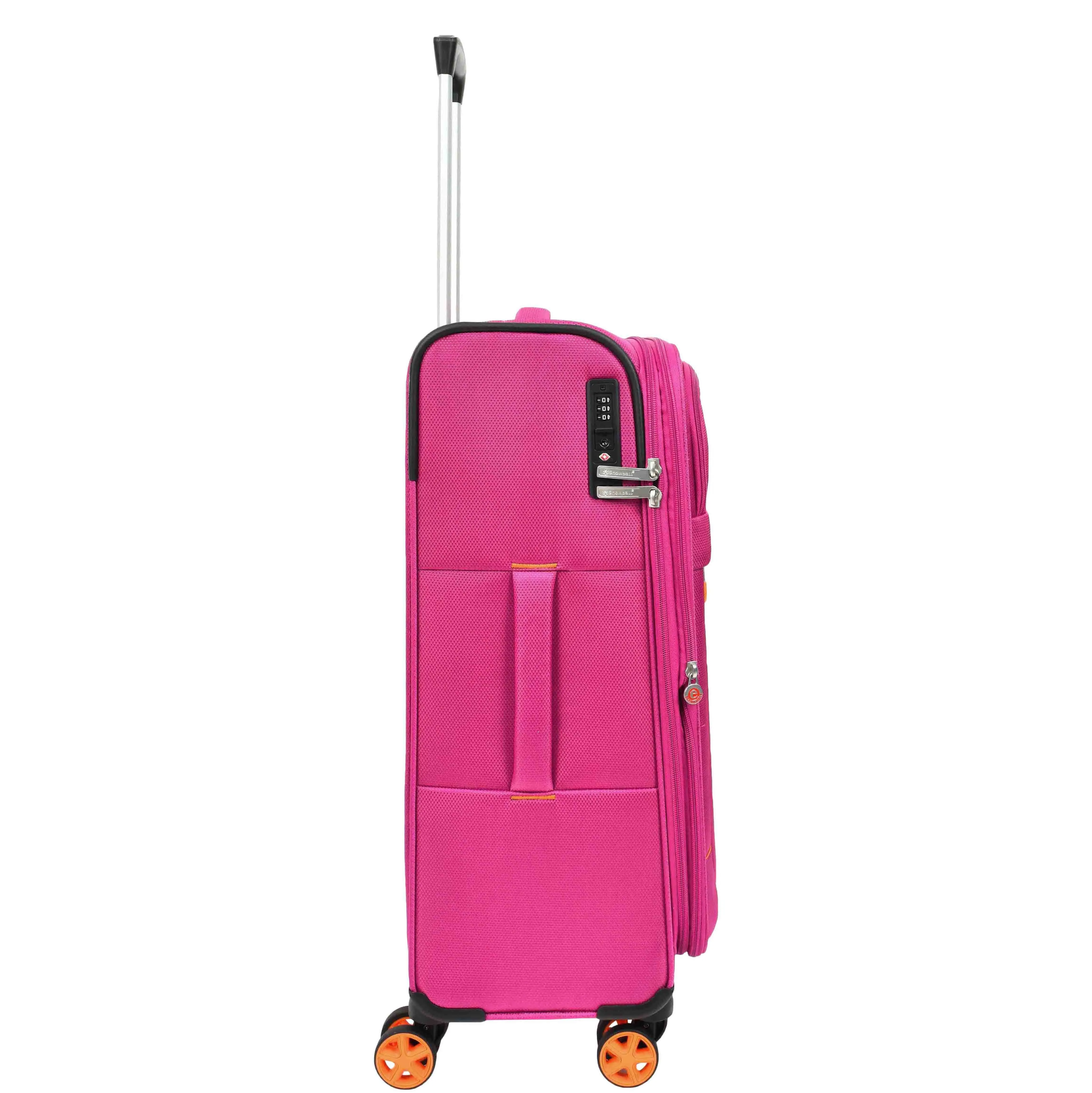 DR627 Eight Spinner Wheeled Soft Expandable Suitcase Pink