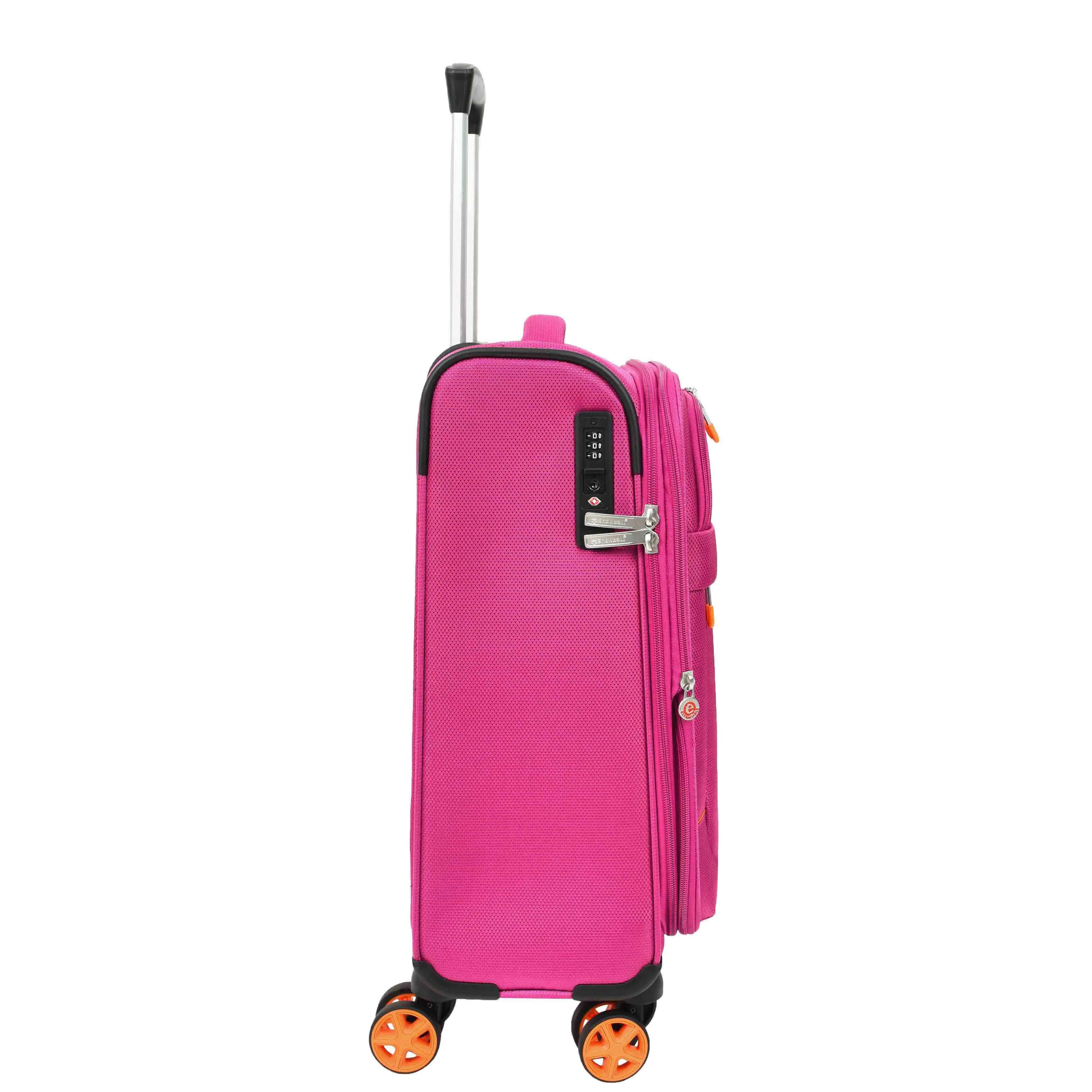 DR627 Eight Spinner Wheeled Soft Expandable Suitcase Pink